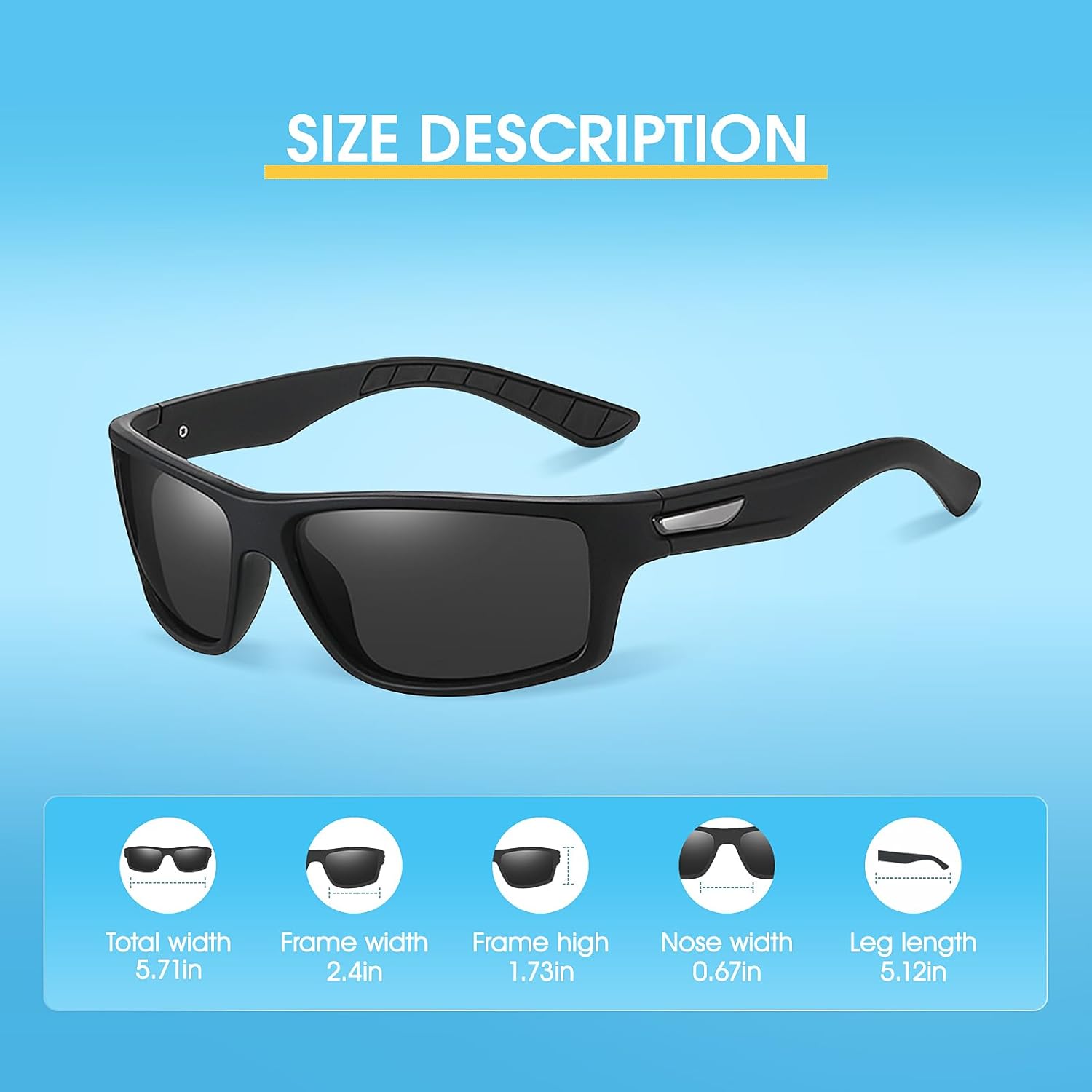 Thumbnail 4 de OJIRRU Lunettes de soleil homme polarisées sport UV400