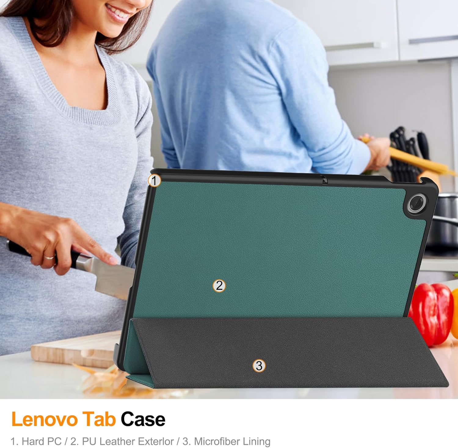 Thumbnail 5 de zZjoOoj Hülle für Lenovo Tab 2025 10,1 Zoll (TB-311FU/TB-311XU) – Ultradünne Schutzhülle mit Standfunktion & Auto-Schlaf/Wach