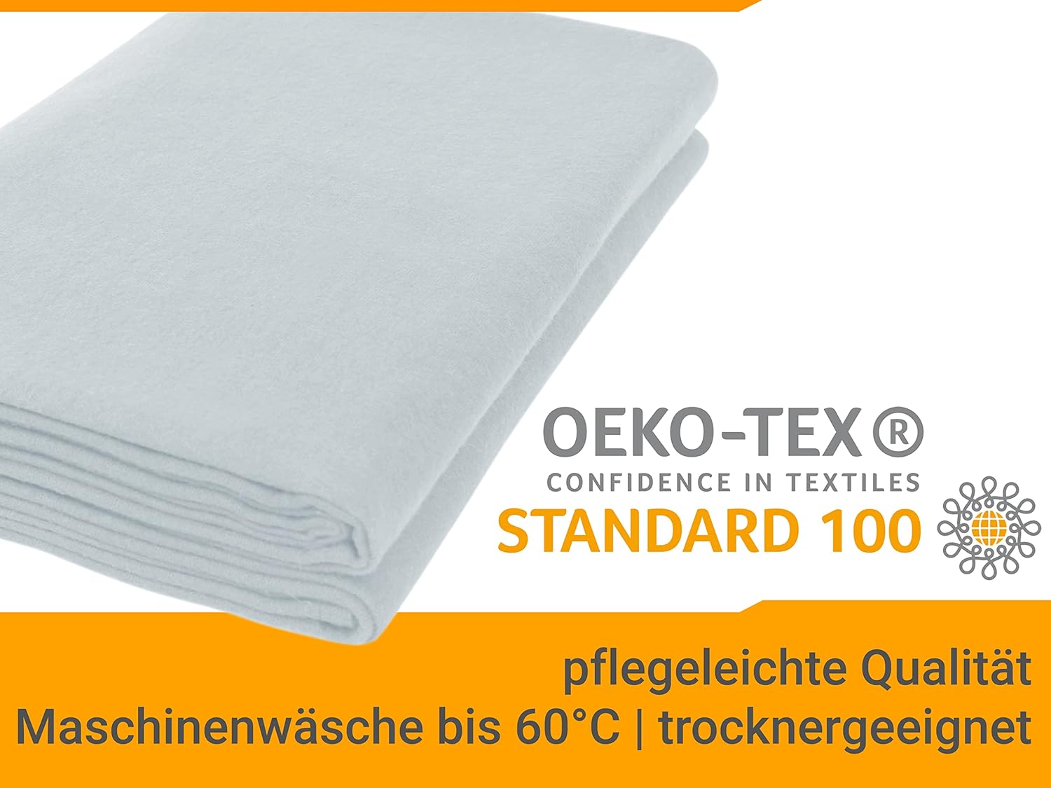 Thumbnail 5 de Npluseins Drap Housse 90x200 à 100x200 cm – Flanelle fine 100% coton, Allemagne, azur