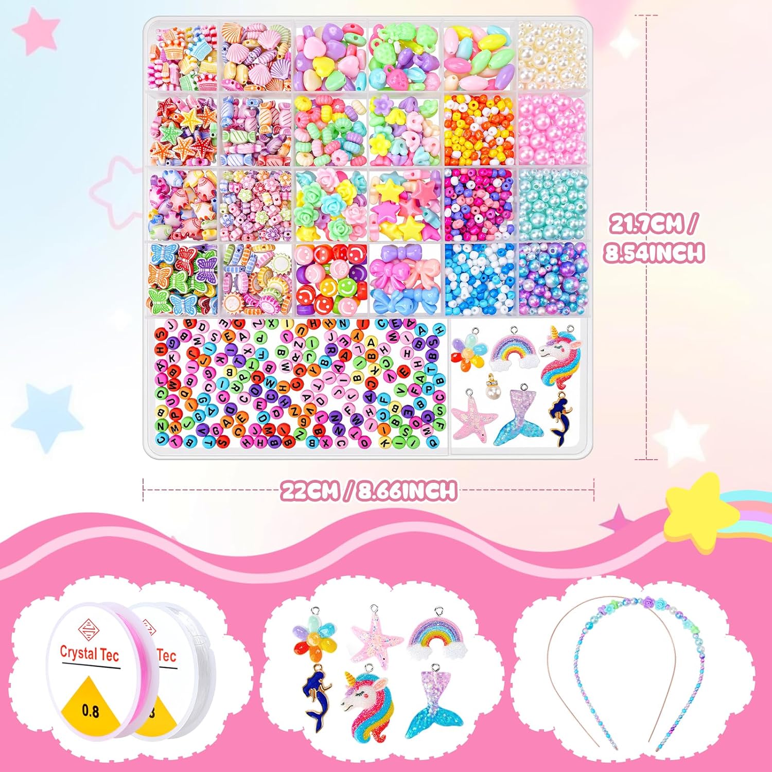 Detalle 2 de snookids Perlas para Pulseras juego 25 piezas