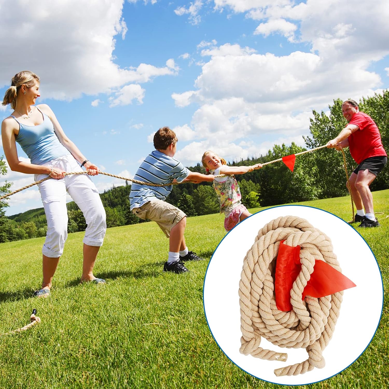 Thumbnail 1 de CWLAKON Outdoor Tauziehen Seilspiel für Kinder und Erwachsene – 18 m