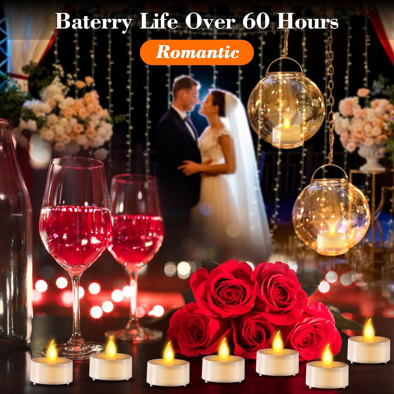 Thumbnail 2 de cimetech CL019 LED Flameless Tea Lights, 12-Pack with Remote Timer