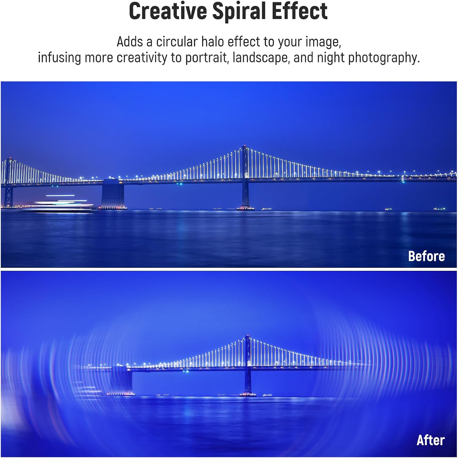 Thumbnail 1 de NEEWER 58mm Spirale Halo Prisma-Halo-Kameraobjektiv-Filter (K9-Glas)