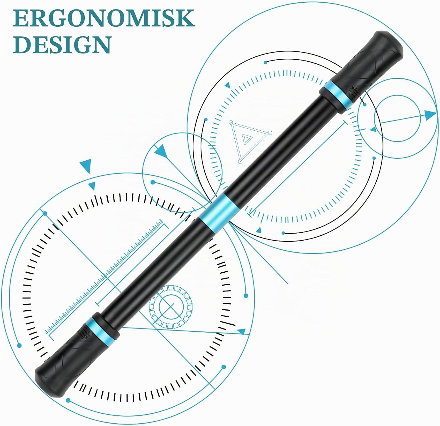 Thumbnail 3 de OSDUE Spinning Pen fingerroterande pennor, halkfritt tvåpack i blått och rött