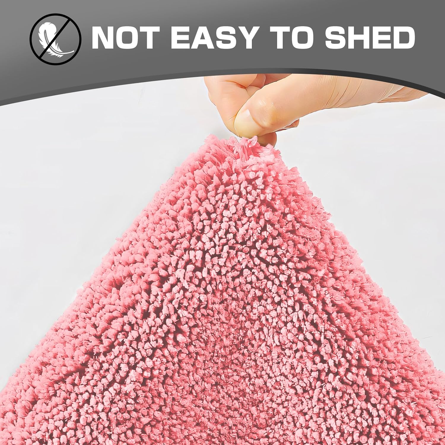 Thumbnail 6 de wyewye Microfibre Bath Mats: 2cm Thick, Ultra-Absorbent, 50x80cm and 50x50cm U-Shape in Pink