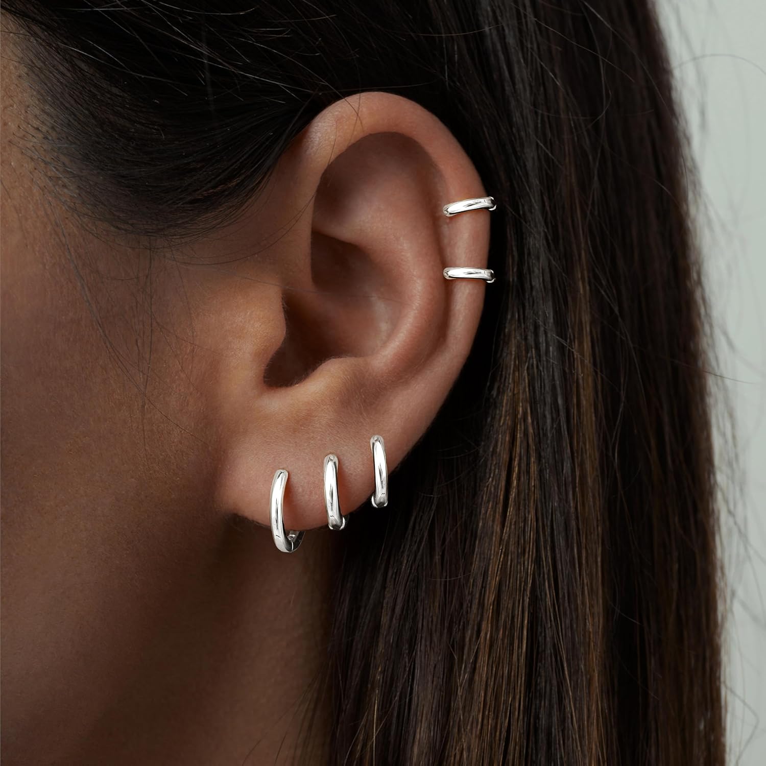 Detalle 2 de Gokeey 316L stainless steel hoop earrings