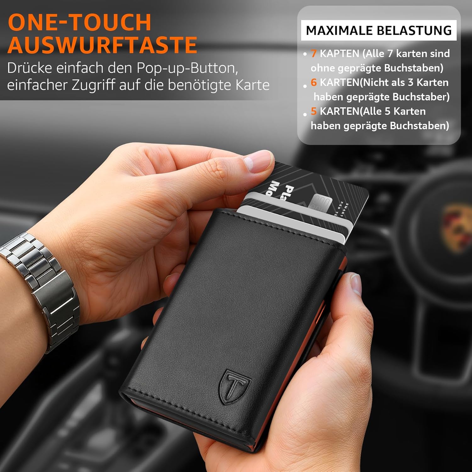 Detalle 1 de TEEHON Smart Wallet 3.0 Geldbörse mit RFID
