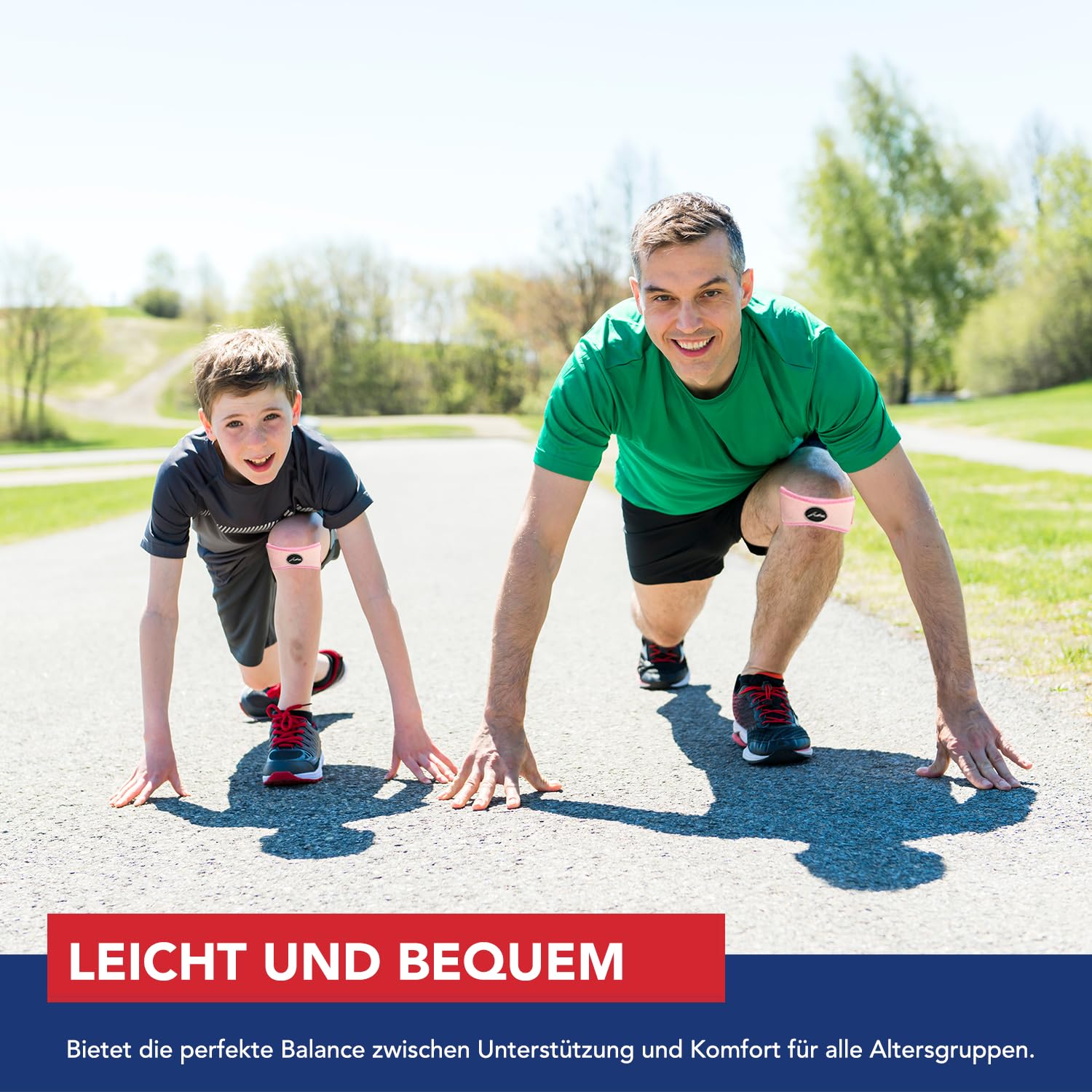 Thumbnail 4 de Patellasehnenbandage von Ärzten entworfen – Kniebandage für Sport, Pink, 1er Pack