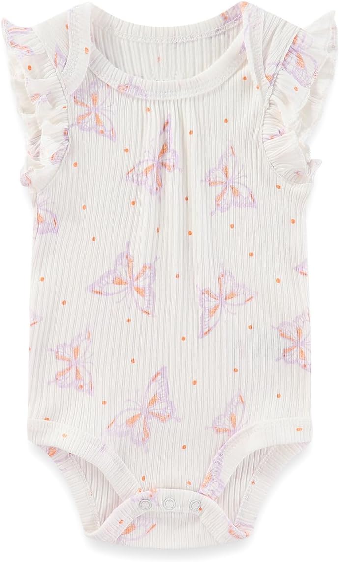 Detalle de MAMIMAKA Newborn short-sleeve cotton bodysuits 5-pack (0–12 months)