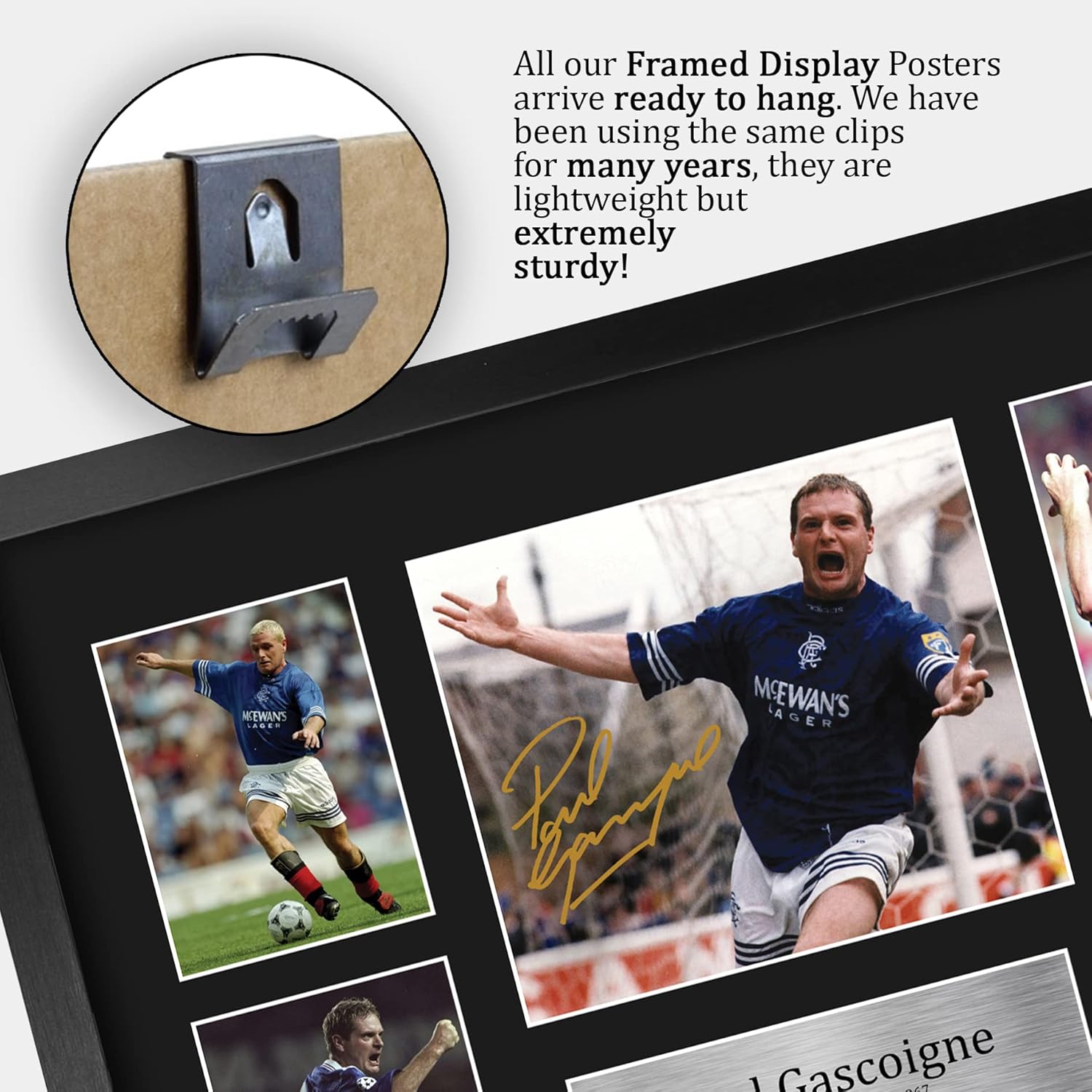 Thumbnail 4 de HWC Trading FR A3 Paul Gascoigne Rangers framed signed autograph picture (A3)