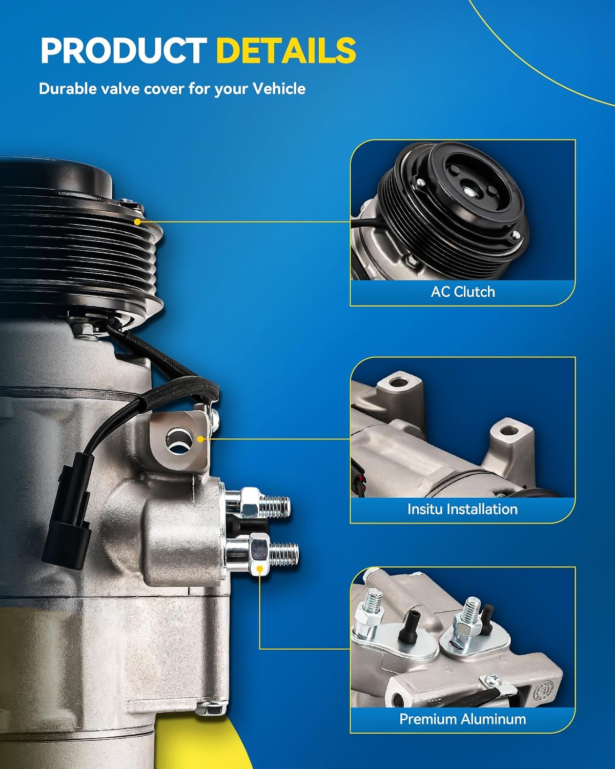 Thumbnail 2 de PHILTOP 279047 Air Conditioner Compressor with Clutch for Ram ProMaster Series (2014-2025)