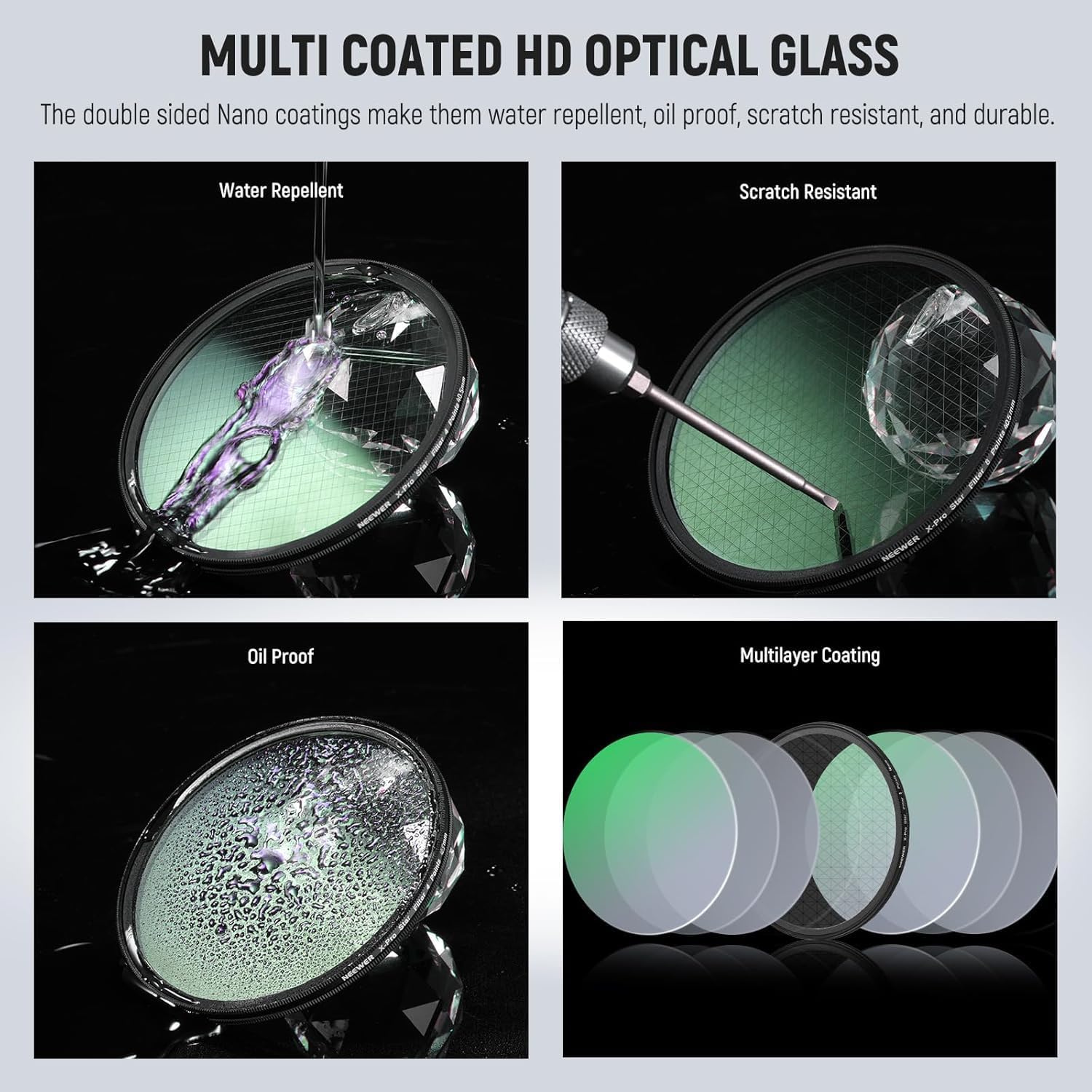 Thumbnail 5 de NEEWER 40.5mm Star Filters Cross Screen Set