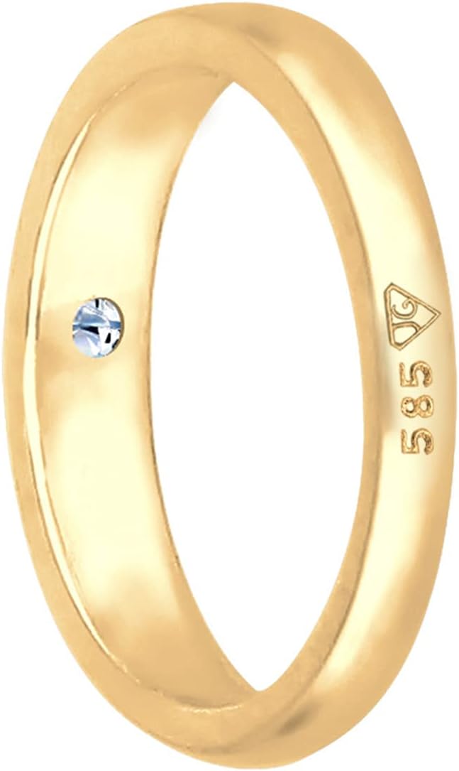Detalle 2 de Elli DIAMONDS Anhänger Taufring Kinder 585 Gelbgold