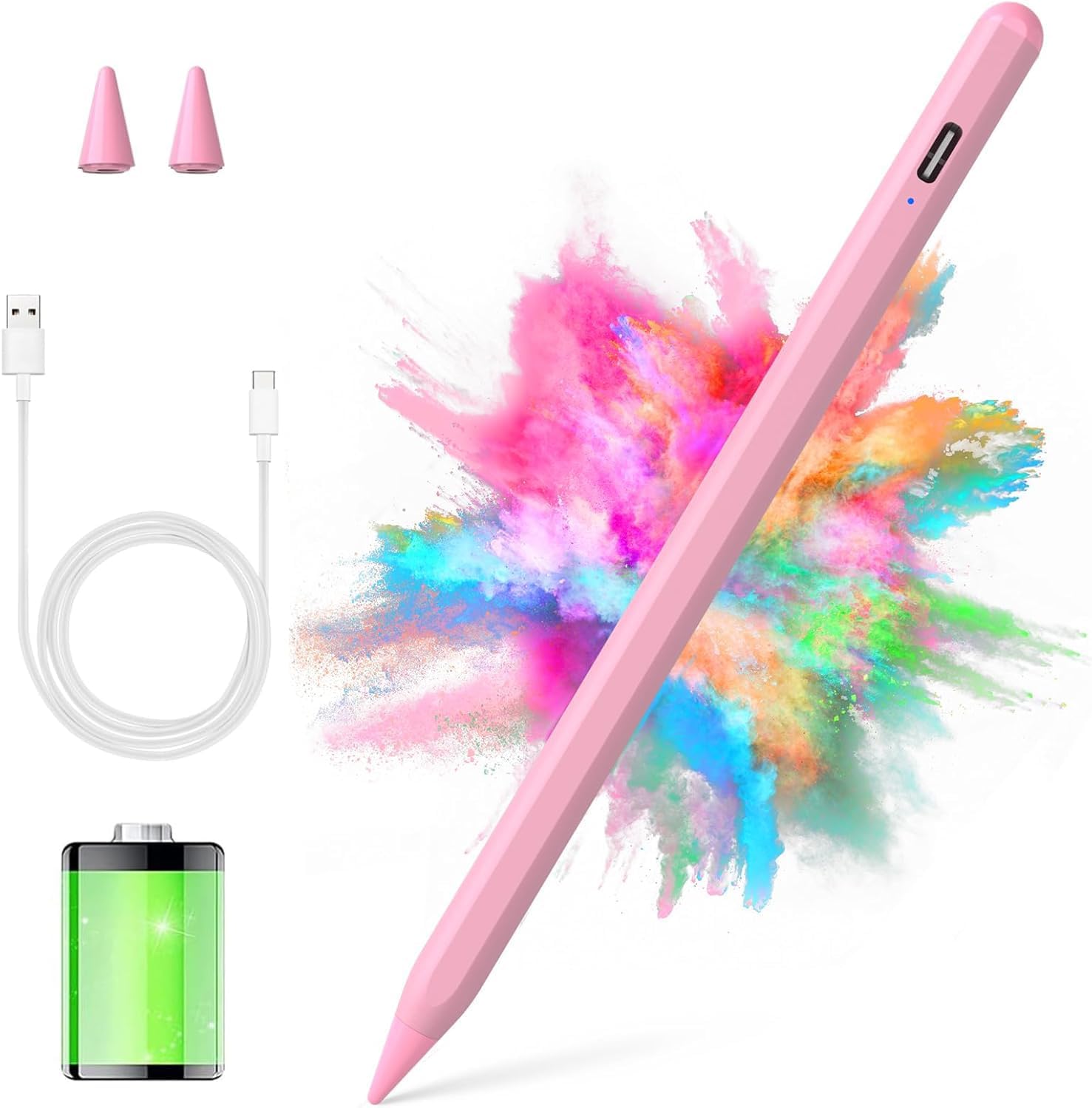 KARFUN Penna Tablet: penna capacitiva 1,5 mm per touchscreen Android, ampia compatibilità e ricarica rapida