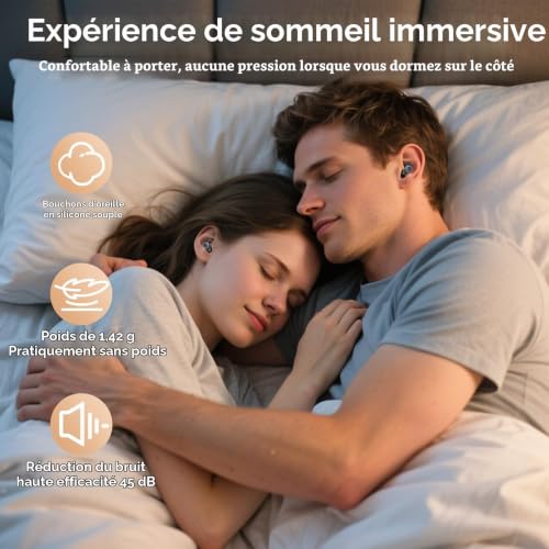 Thumbnail 4 de IKG Bouchon d'oreille Pour Dormir – Anti-Bruit 45 dB, 4 Tailles (XS à L)