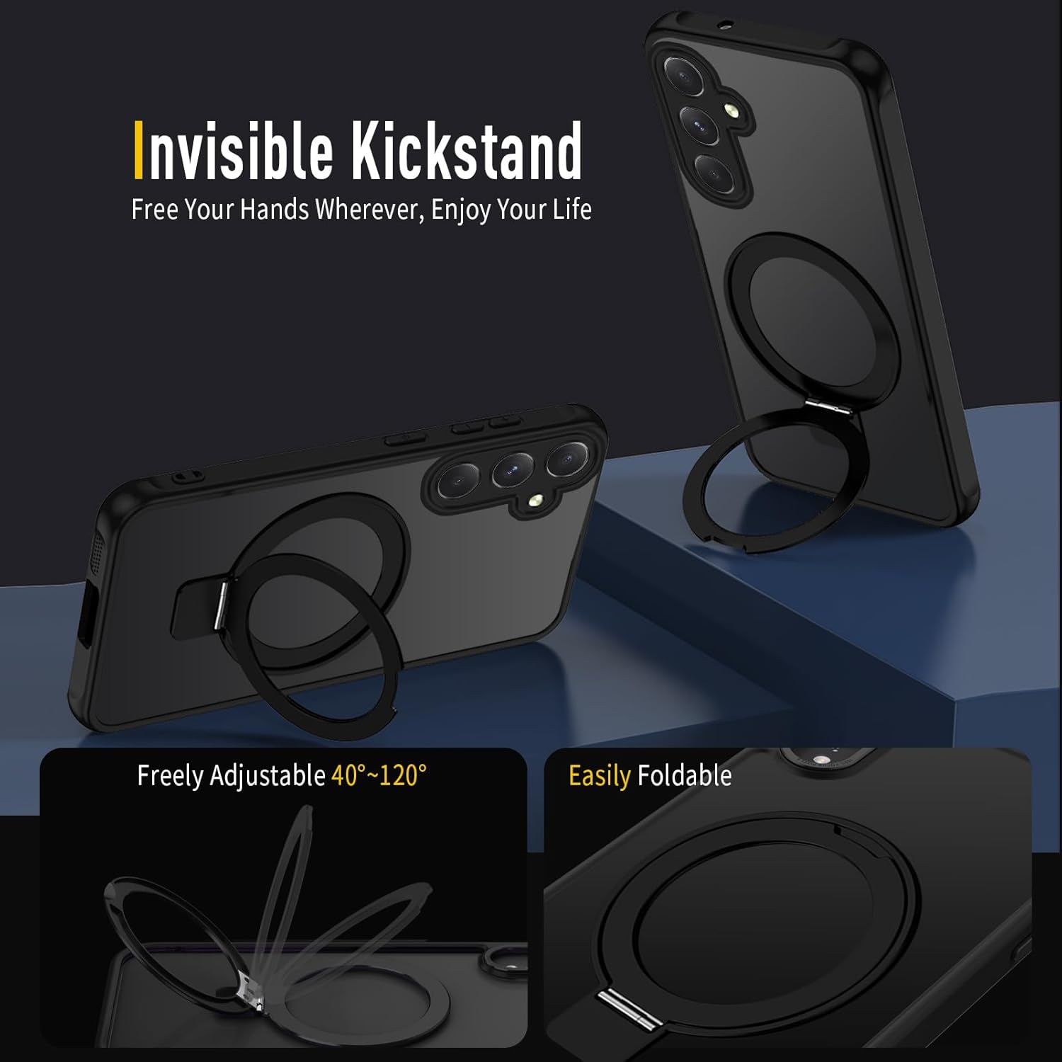 Thumbnail 2 de XTCASE Cover magnetica per Samsung Galaxy S24 FE 5G (compatibile MagSafe) con anello e protezione antiurto, nero