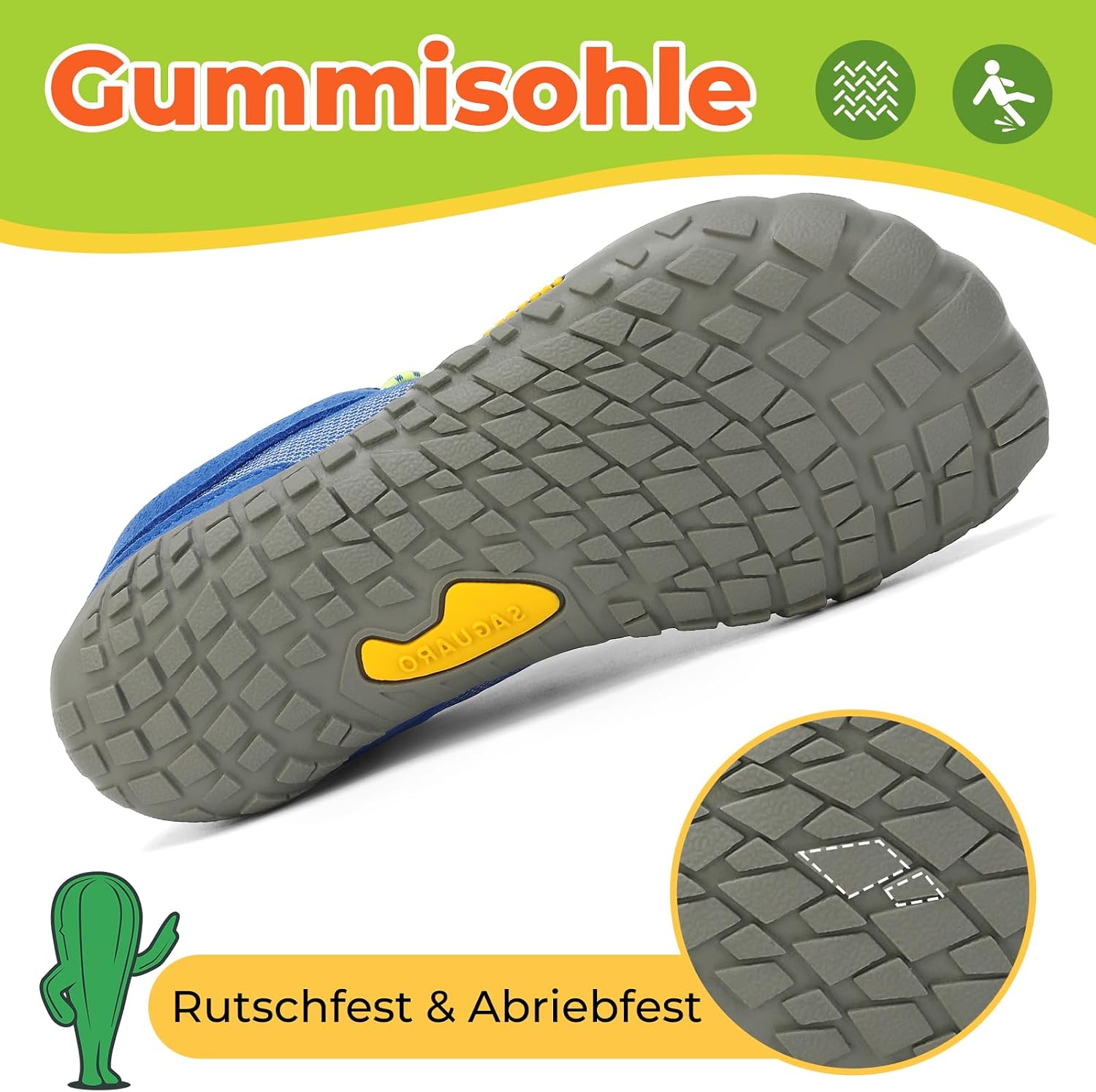 Detalle 1 de SAGUARO Barfußschuhe Kinder Schnell trocknend 24-36