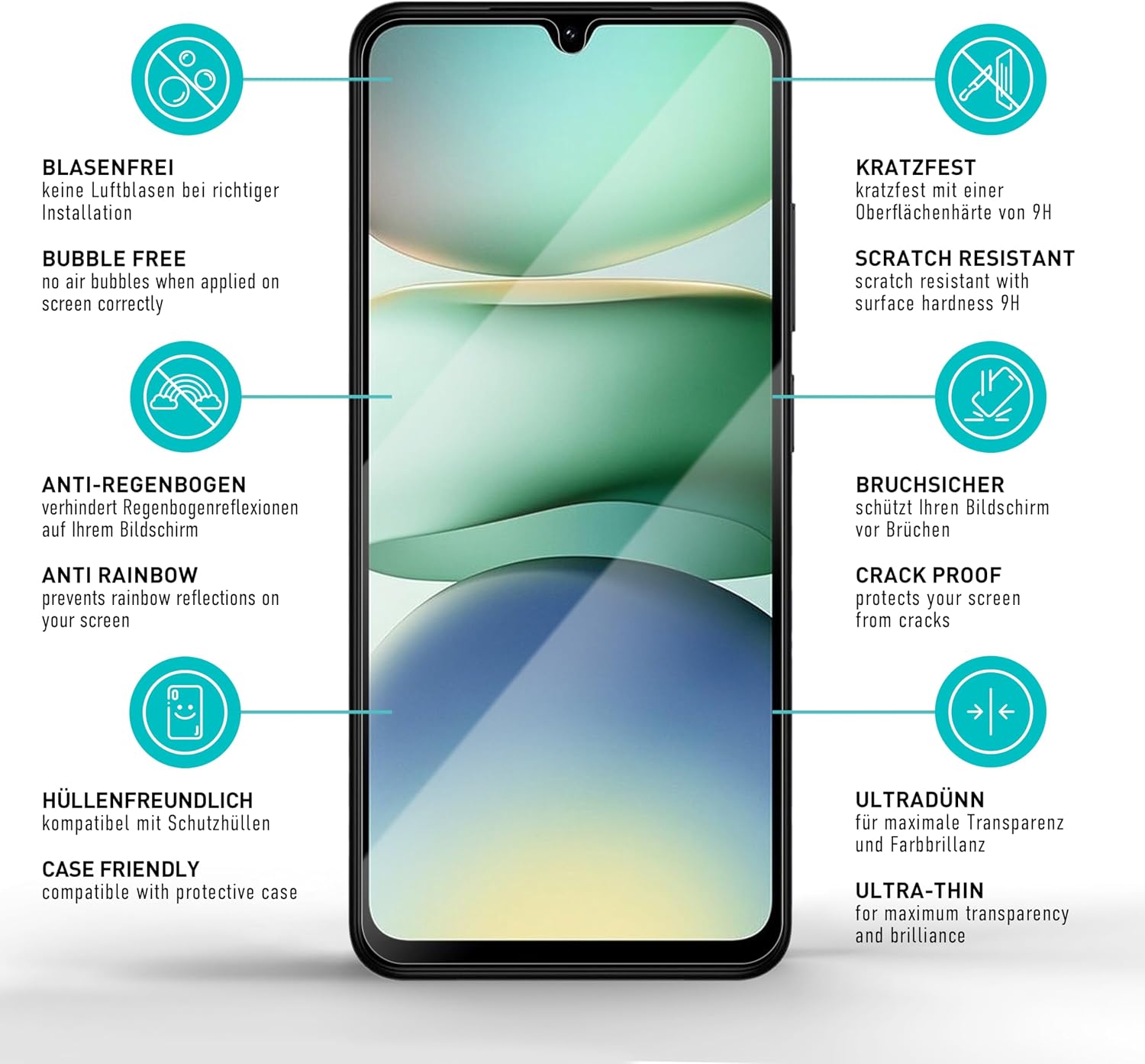 Thumbnail 5 de SmarTect Screen Protector for Xiaomi Redmi A5 4G, 3-Pack, 0.3 mm Glass