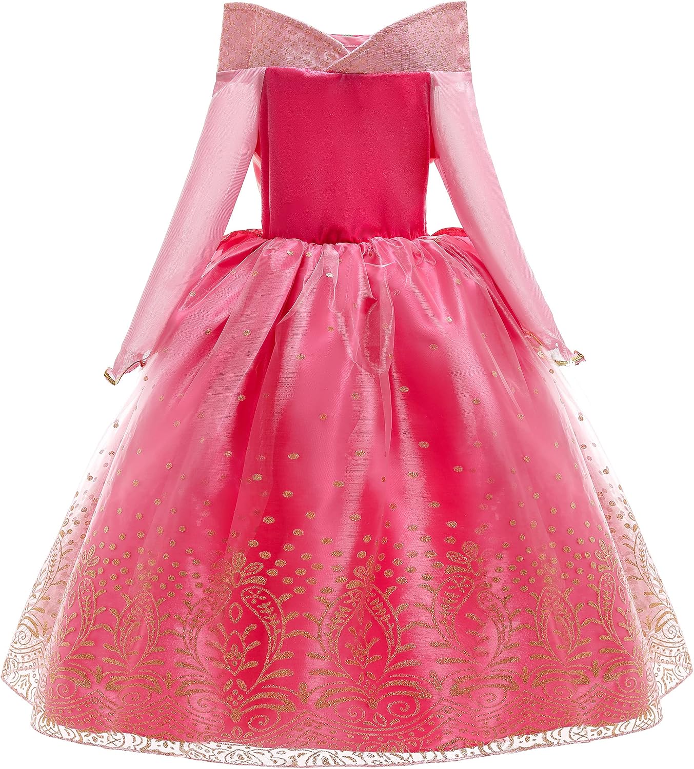 Detalle de Abito da Principessa Aurora per bambine 3-8 anni: costume per comunione, battesimo, festa e Halloween
