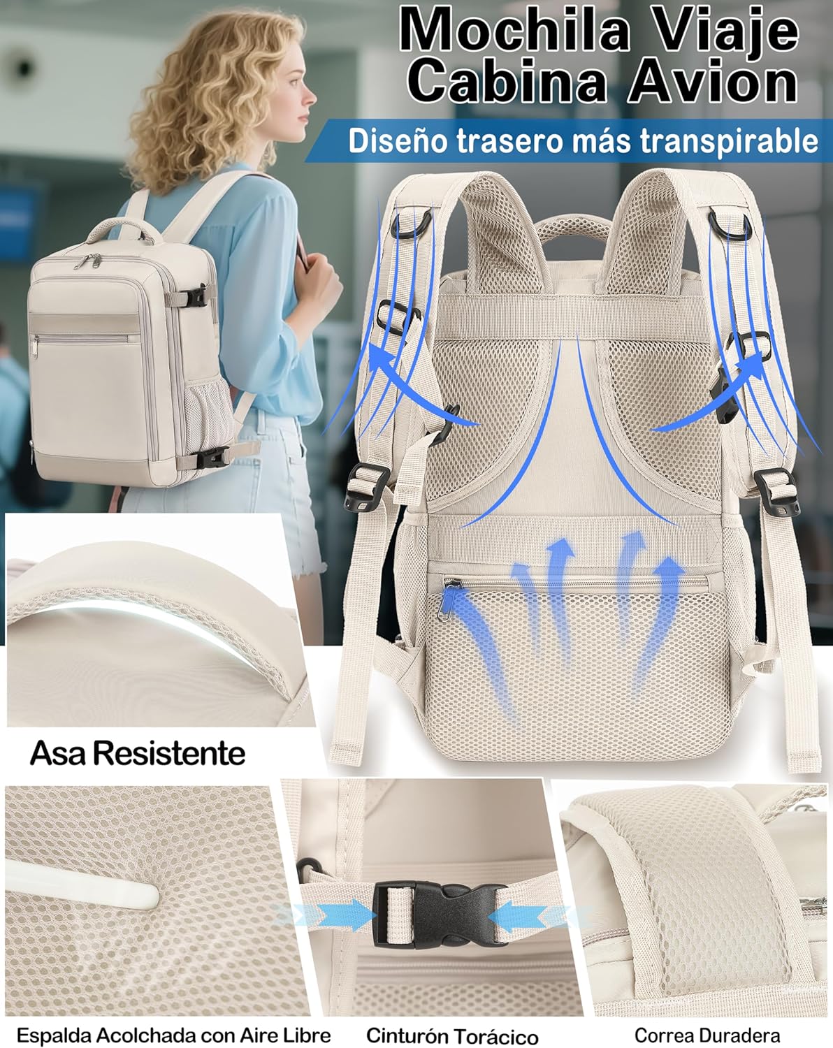 Thumbnail 4 de KLOSTAIN Mochila de Viaje Cabina Easyjet 30L ✈