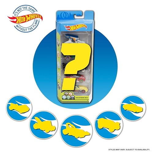 Detalle de Hot Wheels Confezione da 5 Veicoli – Collezione 1:64 con temi diversi (modelli possono variare)