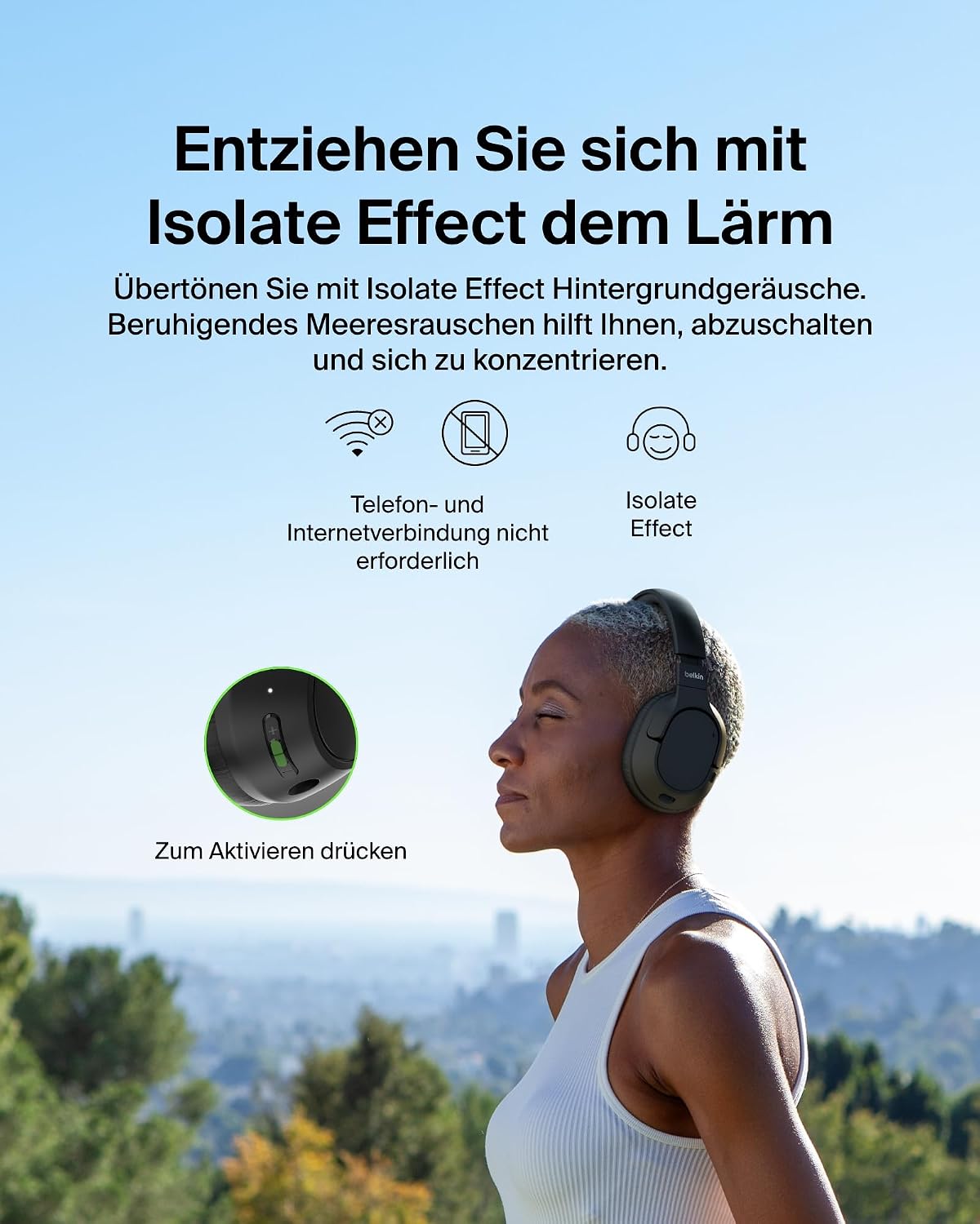 Thumbnail 3 de Belkin SoundForm Isolate Kopfhörer kabellos
