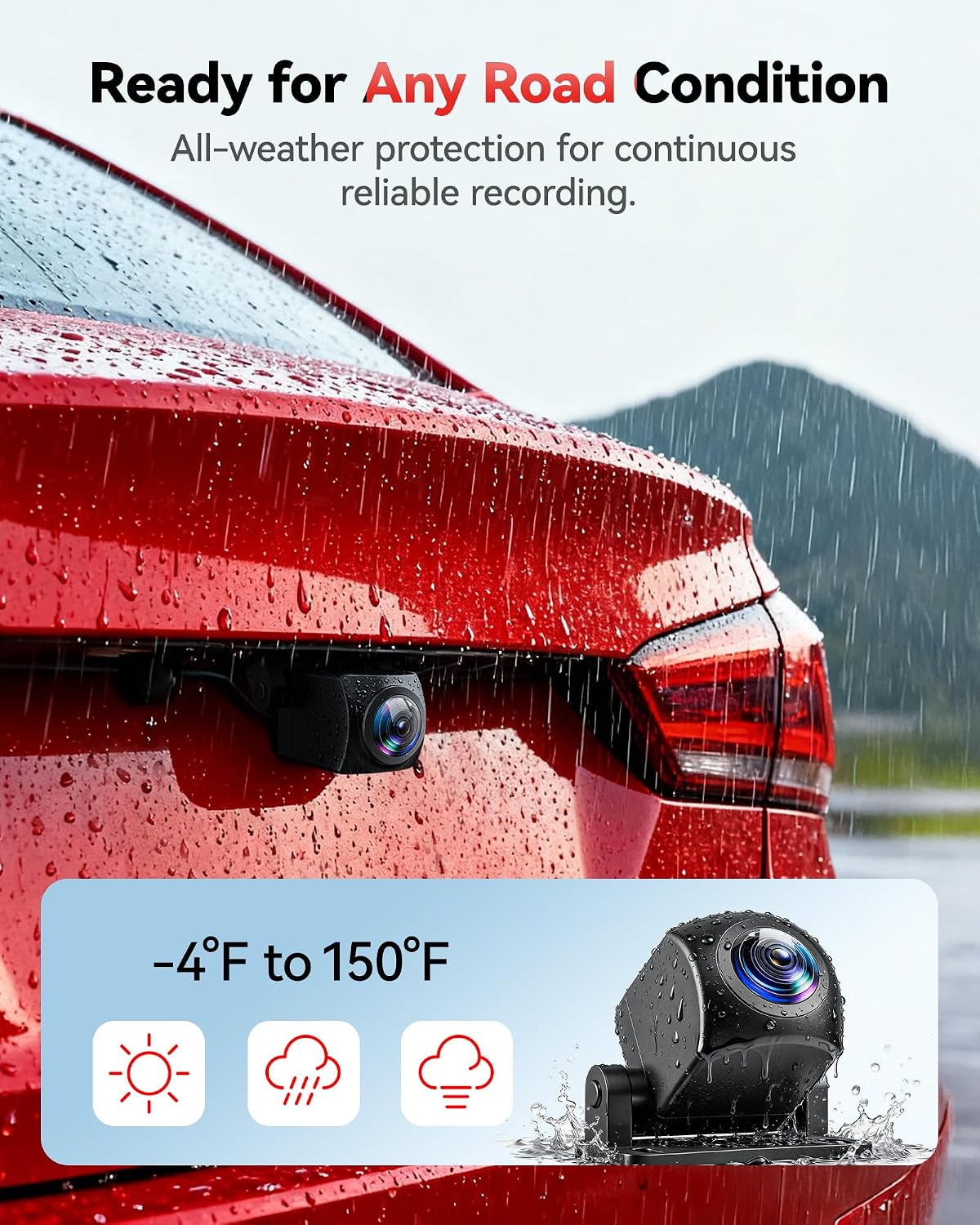 Detalle 2 de REDTIGER F7N 4K Front and Rear Dash Cam with 64GB Card and GPS