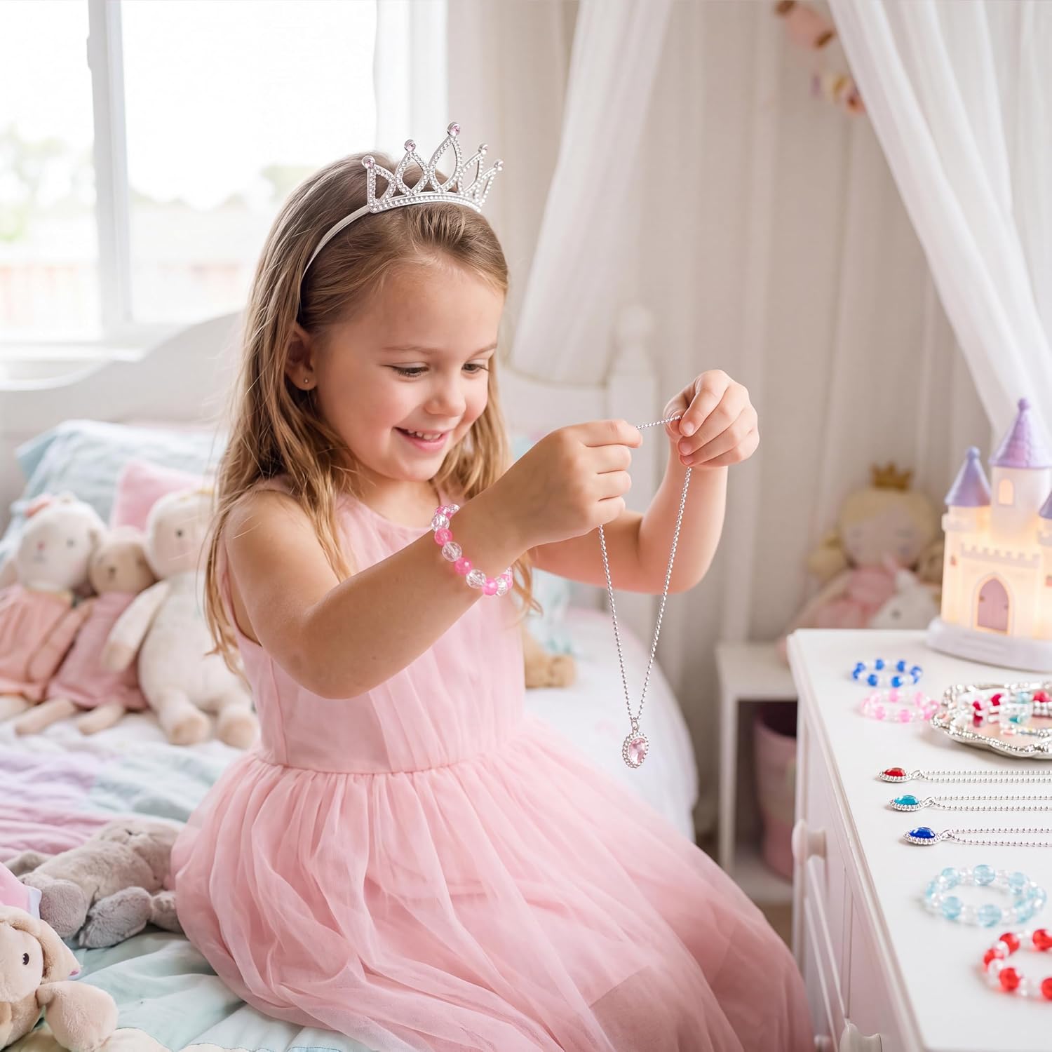 Detalle 2 de JOYIN Kids Dress-Up Jewelry Set, 10 Pieces