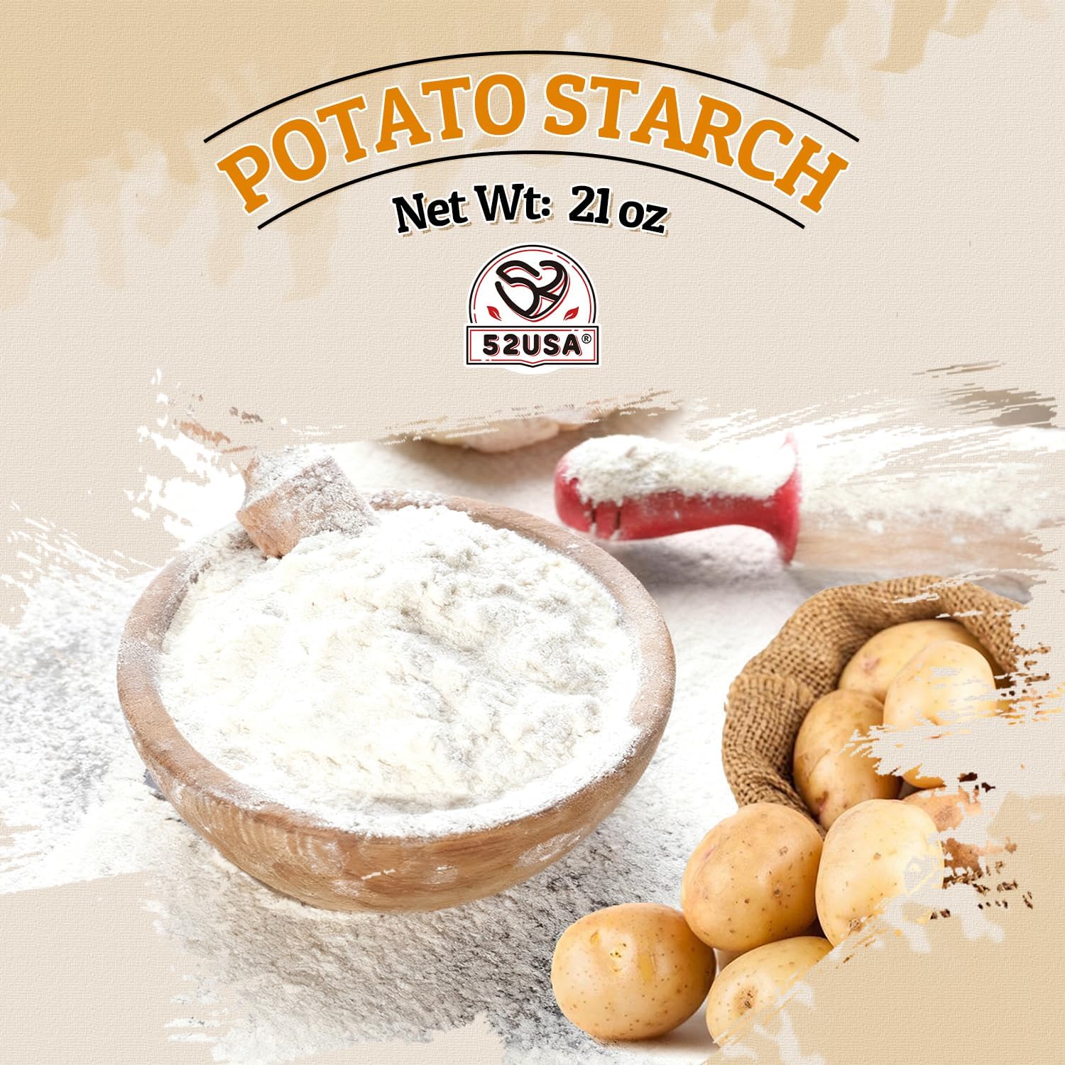 Thumbnail 3 de 52USA Potato Starch, 21 oz Bottle, Gluten-Free Thickener for Cooking