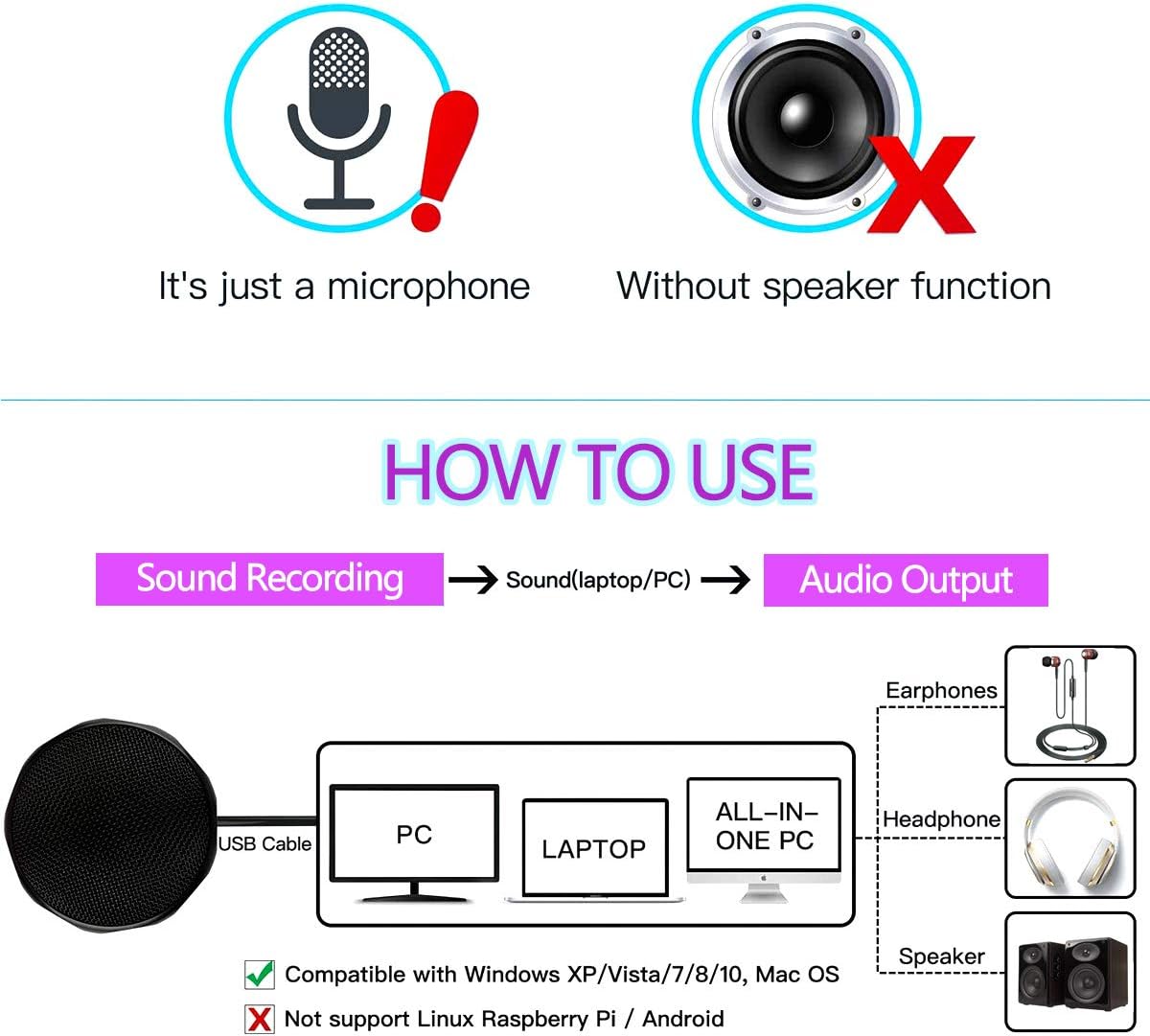 Thumbnail 3 de ICOUVA Conference USB Microphone