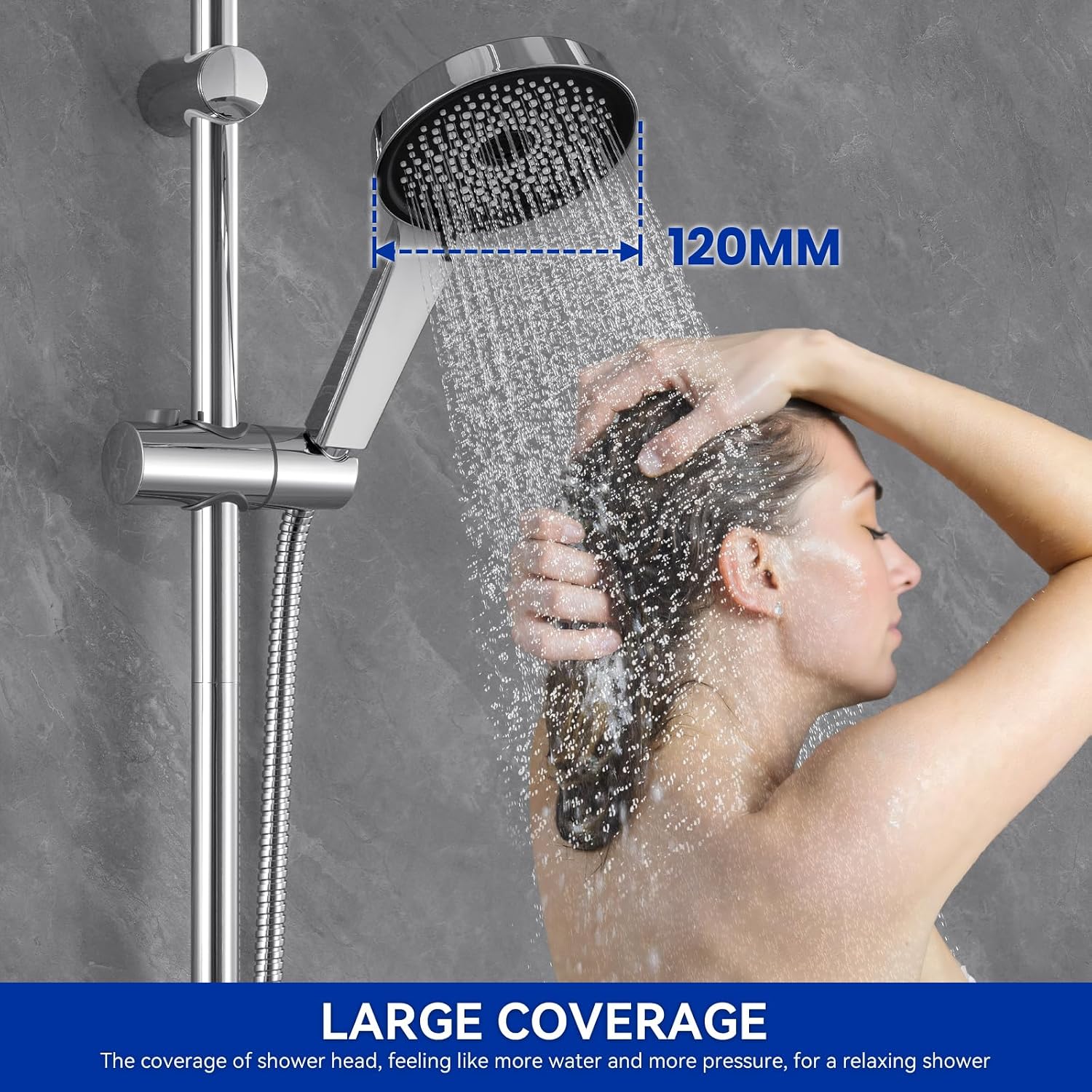 Thumbnail 1 de DERW Shower Slide Bar 70cm riser rail