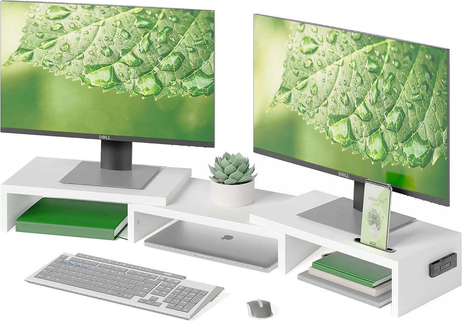 Detalle de BONTEC Monitorständer Holz Dual