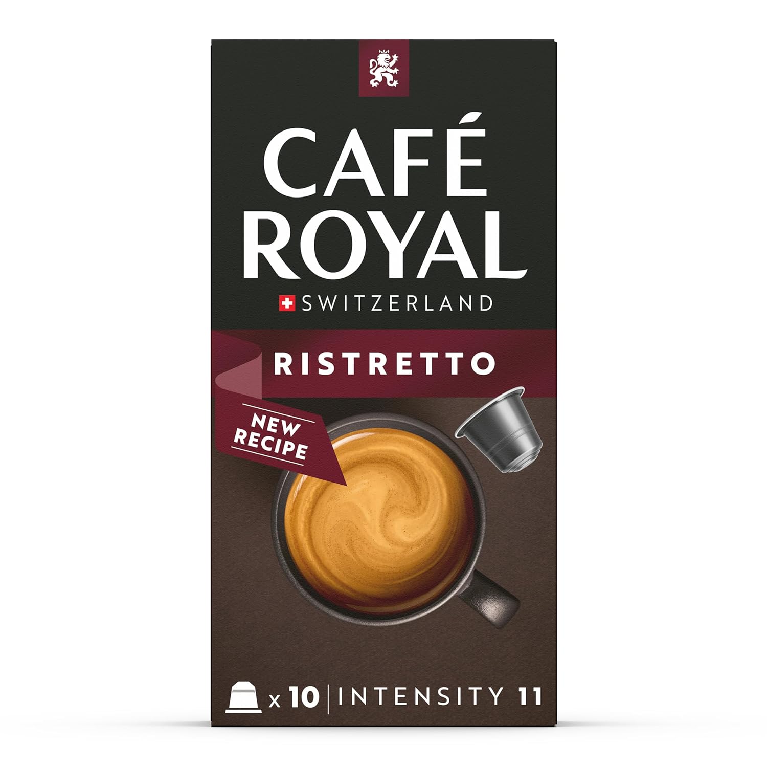 Detalle de Café Royal Ristretto – Nespresso-kompatible Kaffeekapseln, 100% Arabica, Intensität 11/12, Rainforest Alliance, 100 Kapseln
