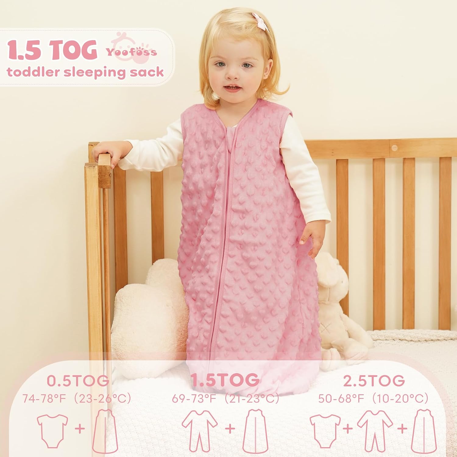 Thumbnail 4 de Yoofoss Baby Sleeping Bag 1.5 Tog