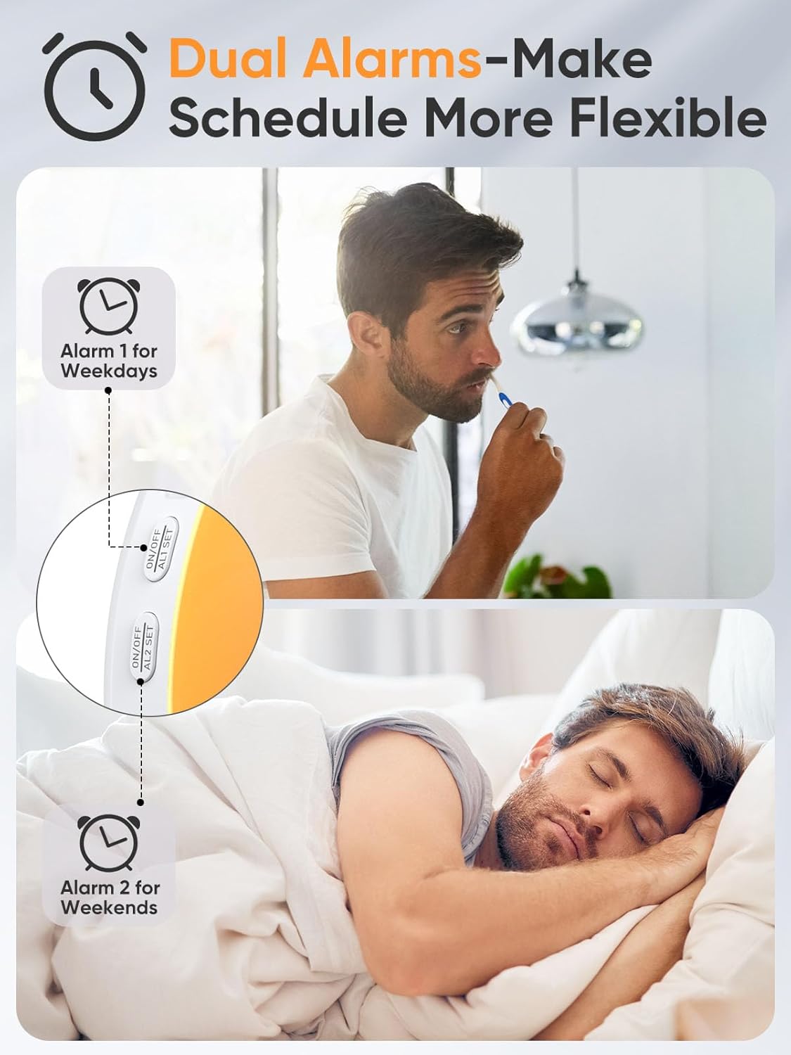 Detalle de Sunrise Alarm Clock wake-up light, 9min snooze