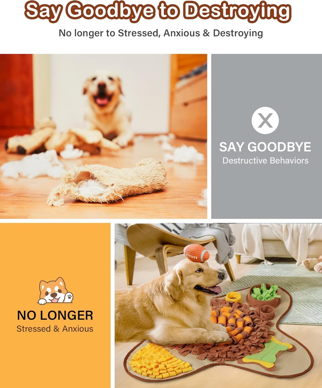Detalle de HOPET Dog Snuffle Mat, 28.3 x 28.3 inches