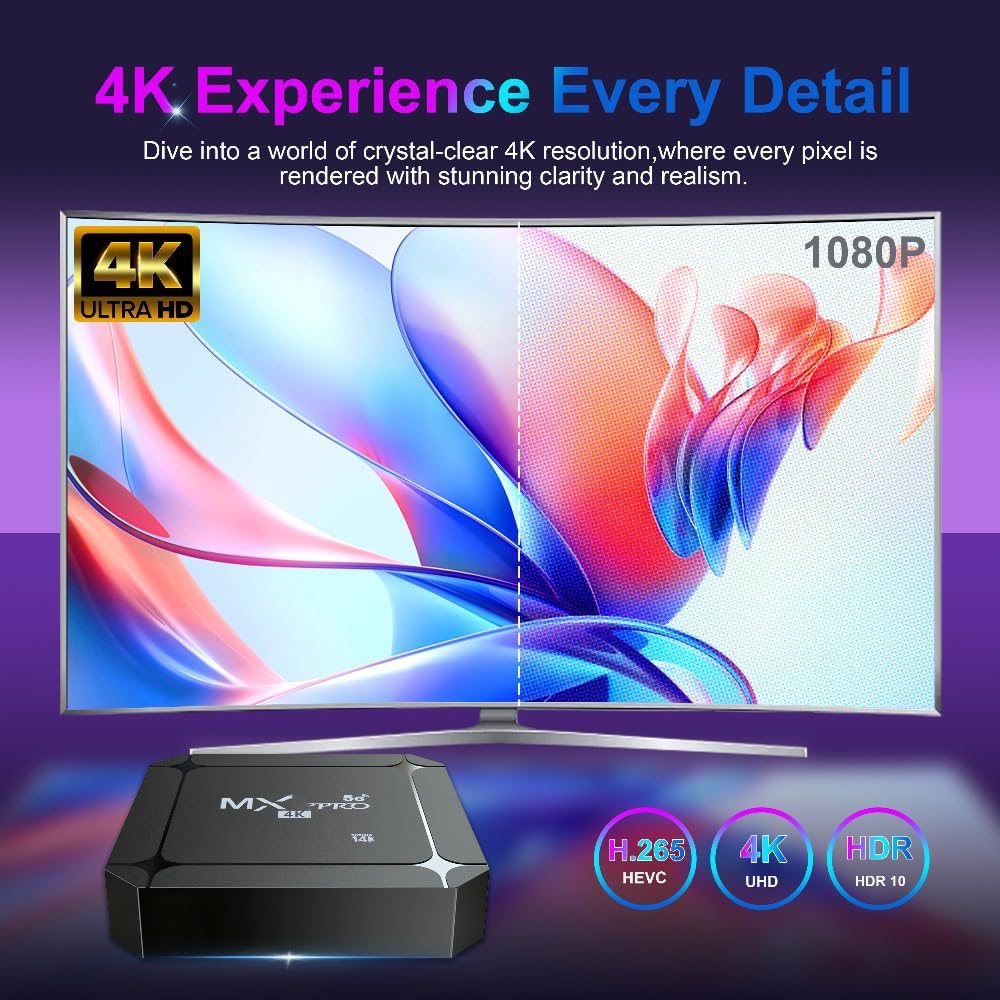 Thumbnail 2 de X88 MXQ Pro 5G Android 14.0 TV Box with WiFi 6, 2GB RAM/16GB storage and Bluetooth remote