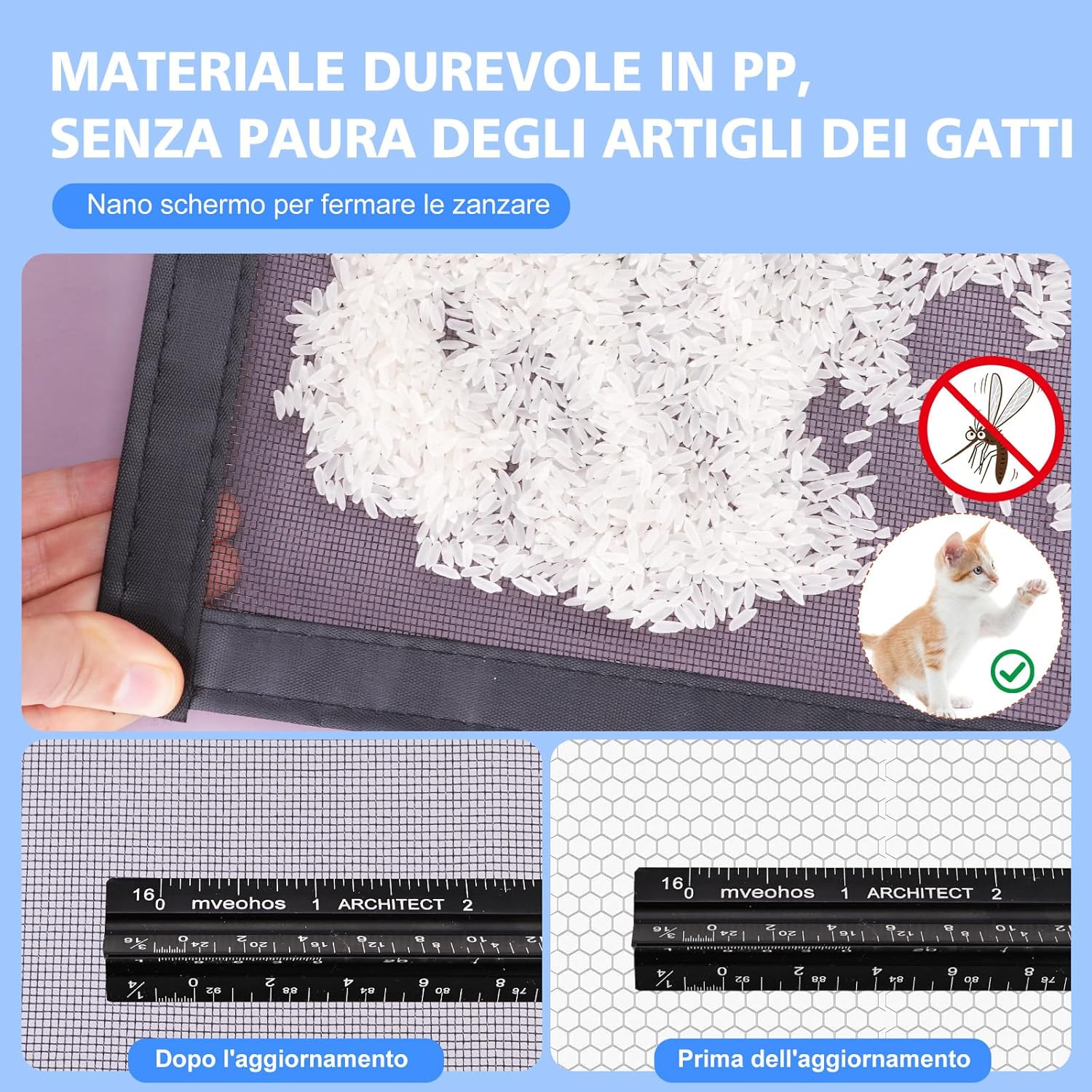 Thumbnail 2 de Zanzariere per Finestre con Cerniera Bidirezionale e Nastro Adesivo Trasparente 85x125 cm – PP Antizanzare Lavabili e Riutilizzabili, Nero
