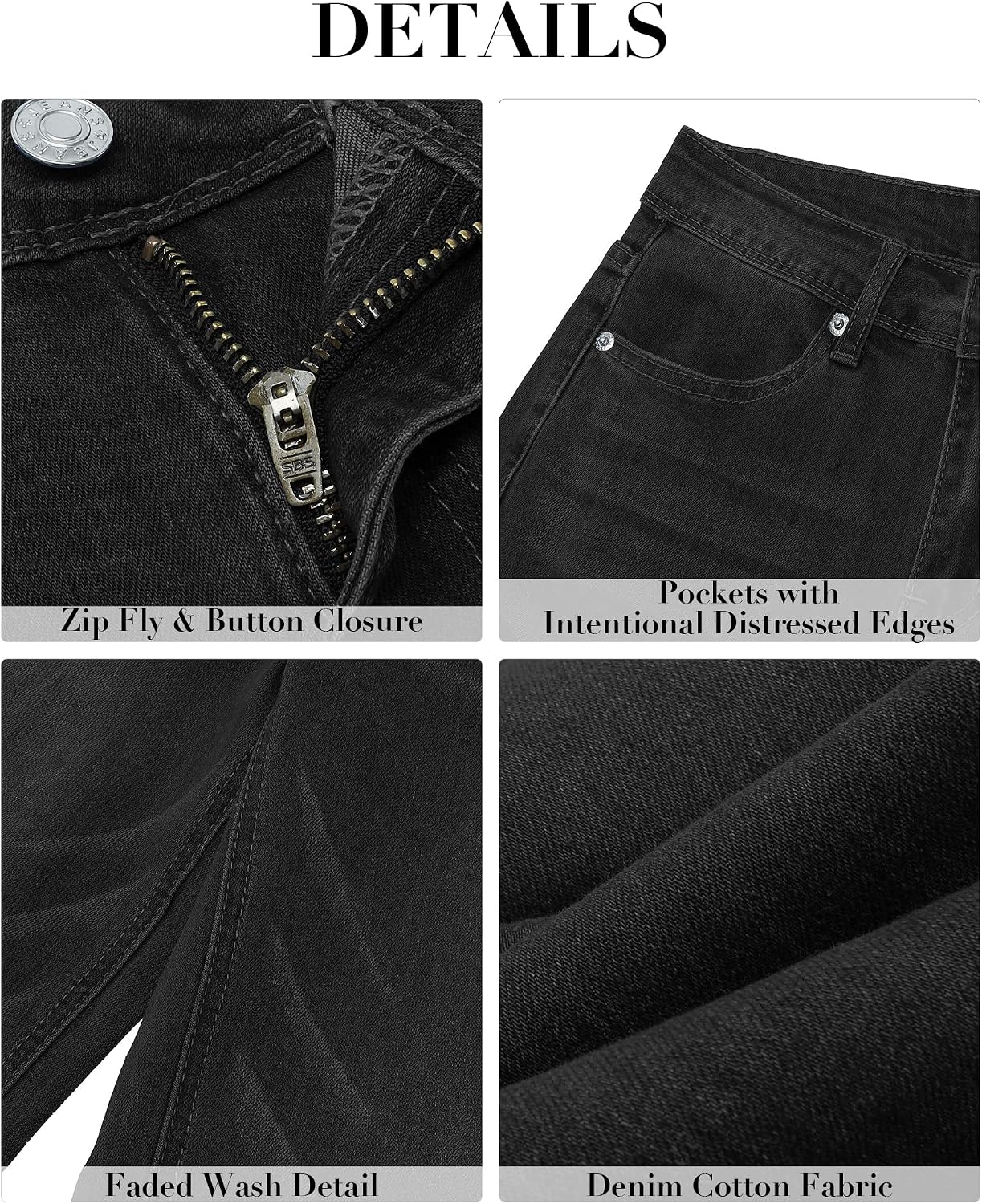 Thumbnail 6 de GRAPENT Womens Flare Jeans: High Waisted Wide Leg Stretch Denim Pants