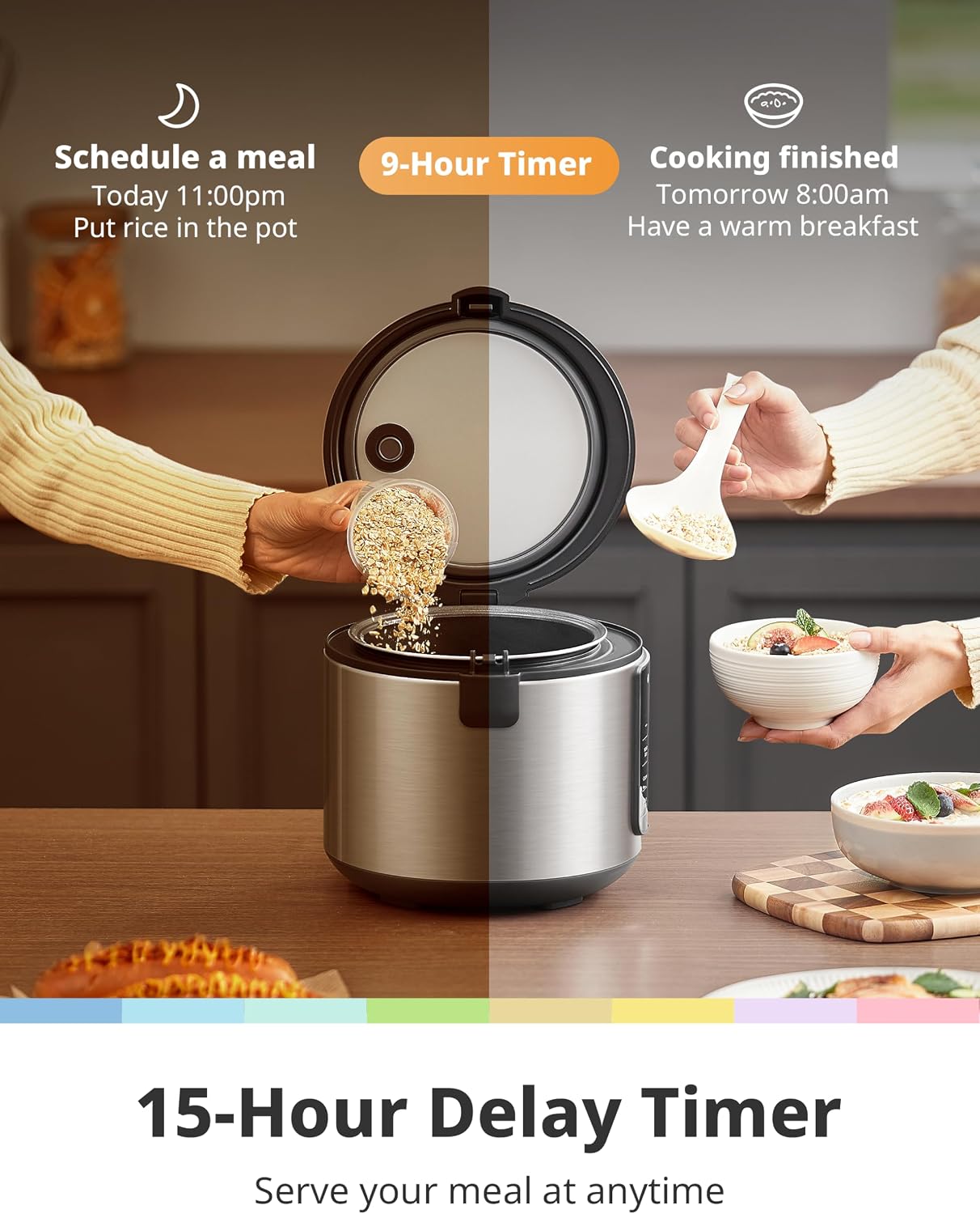 Detalle de COMFEE' Compact Rice Cooker 2 QT 🍚
