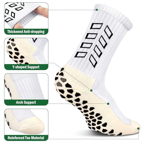 Detalle de ENONEO Calze antiscivolo da calcio uomo 37-45 | Grip Socks per football e running