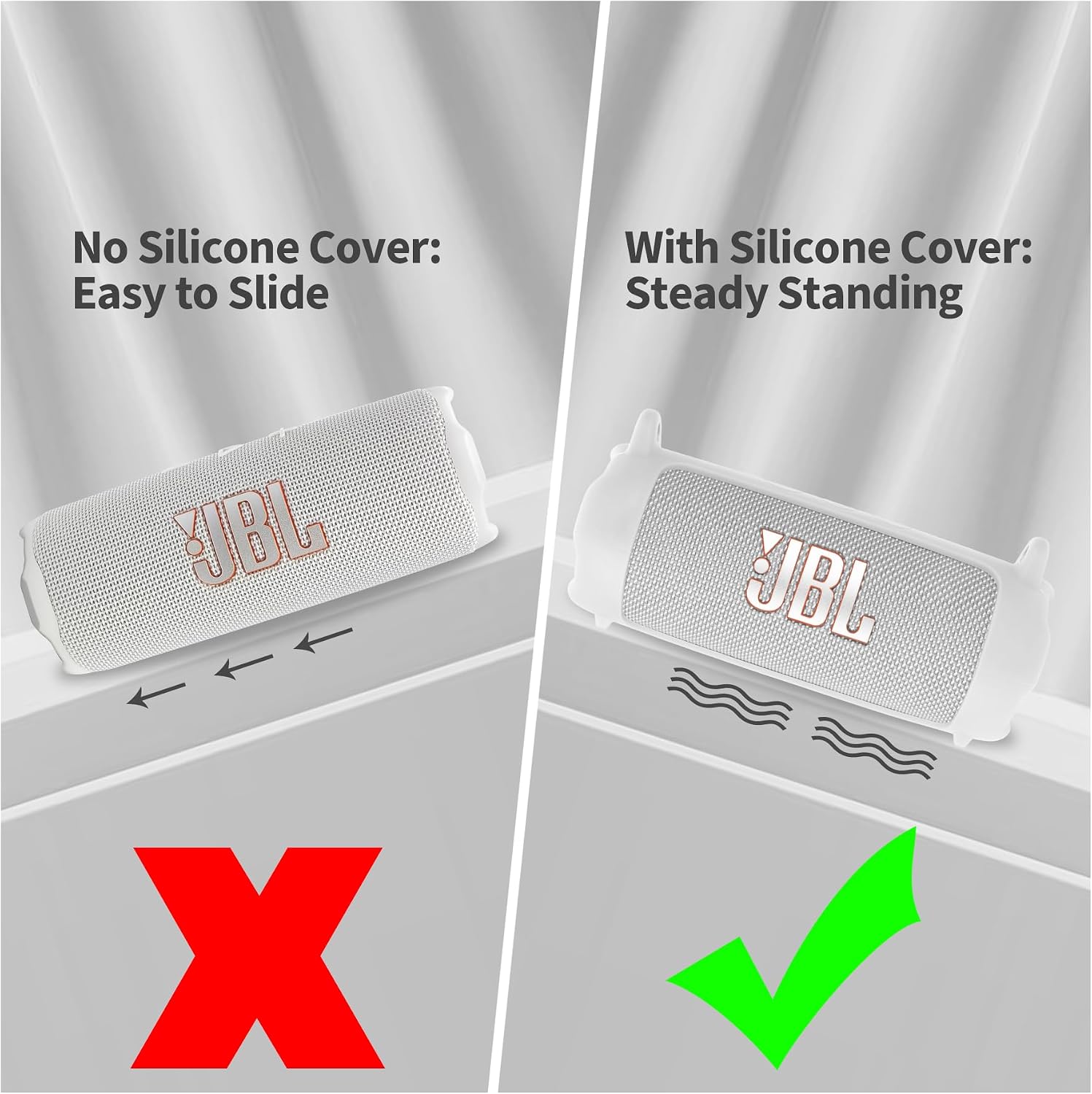 Detalle de Lebakort Silikonhülle Tragetasche Case für JBL Flip 7 – Pink