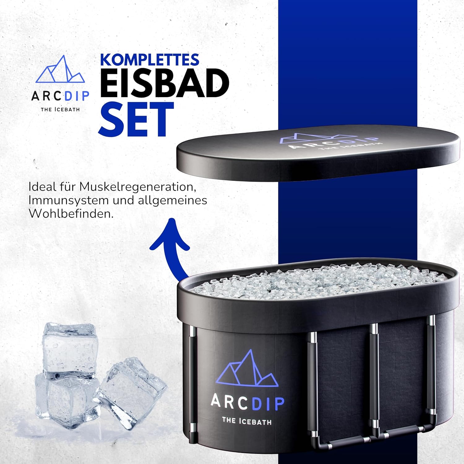 Detalle 2 de poolomio® Eisbad Oval 120×60×60 cm