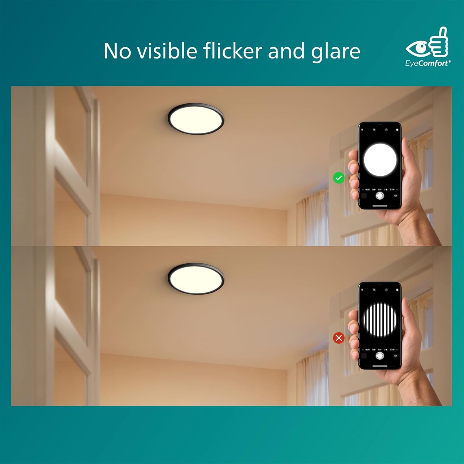 Thumbnail 6 de Philips SceneSwitch Superslim dimmable ceiling light bulb (2700K, 18W) – warm white, SceneSwitch brightness control