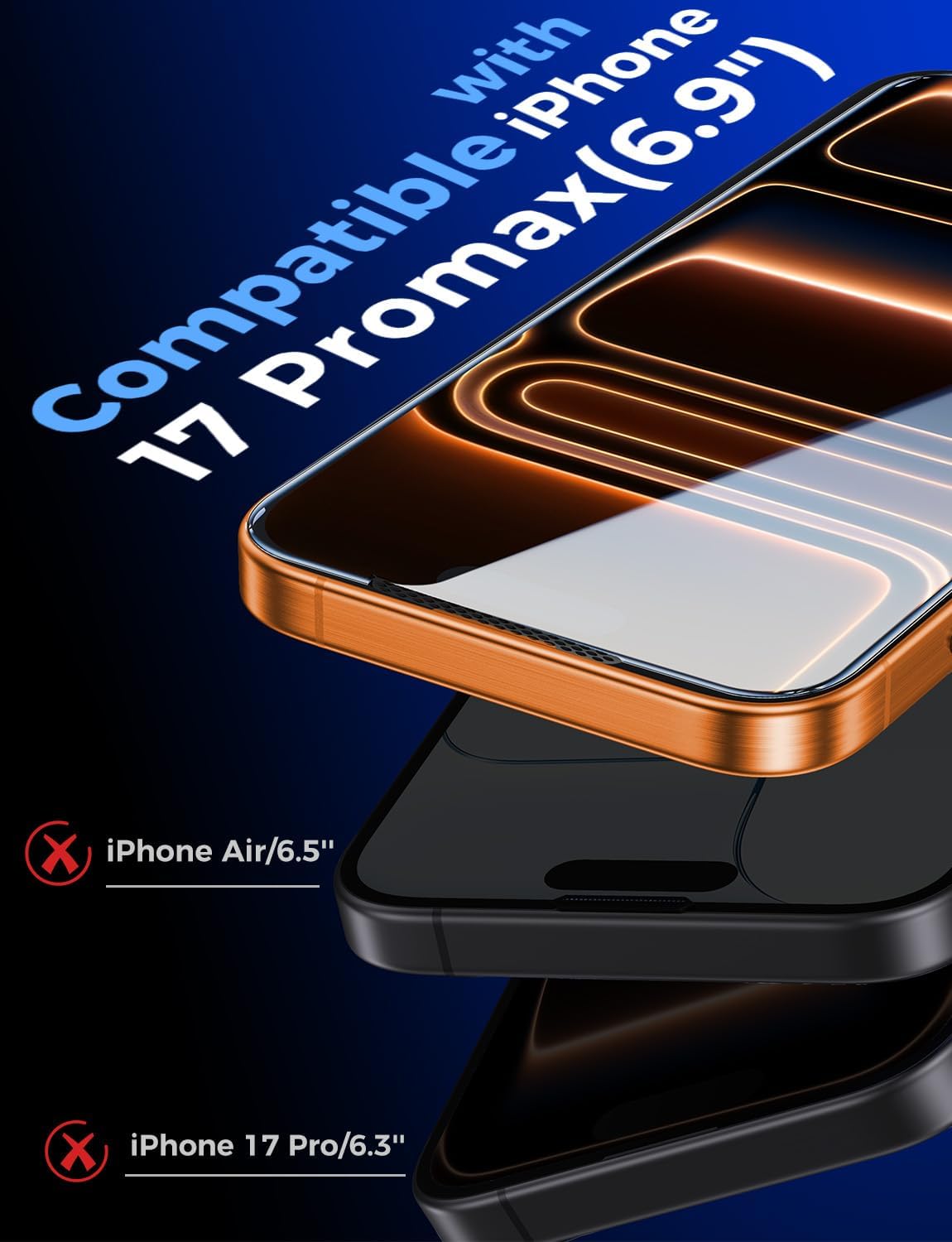 Detalle 2 de MAGIC JOHN iPhone 17 Pro Max screen protector 6.9"