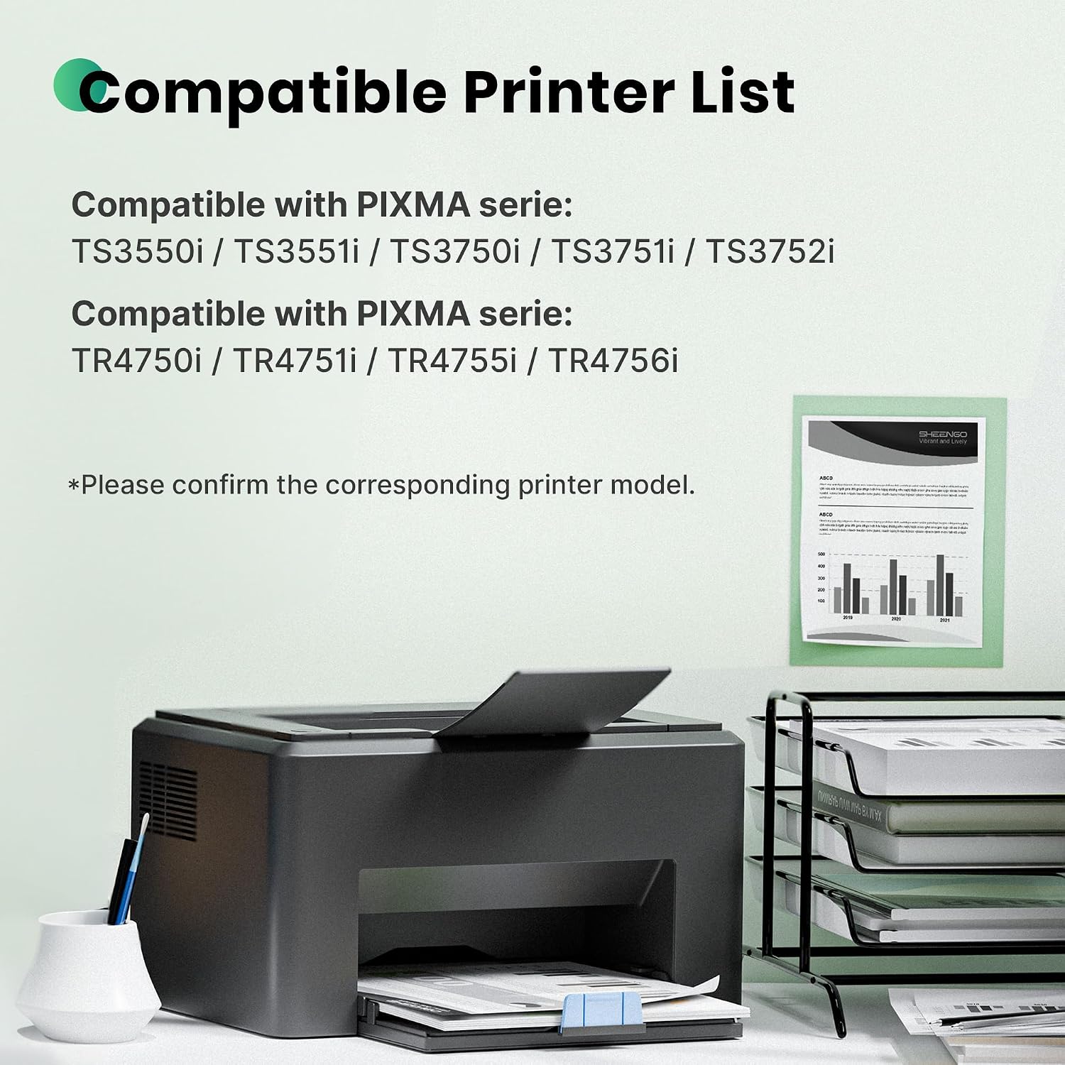 Detalle 2 de PG-575XL CL-576XL: Cartucce d'inchiostro di ricambio per Canon PIXMA TR4755i/TS3750i – Nero XL + Colore 2-Pack