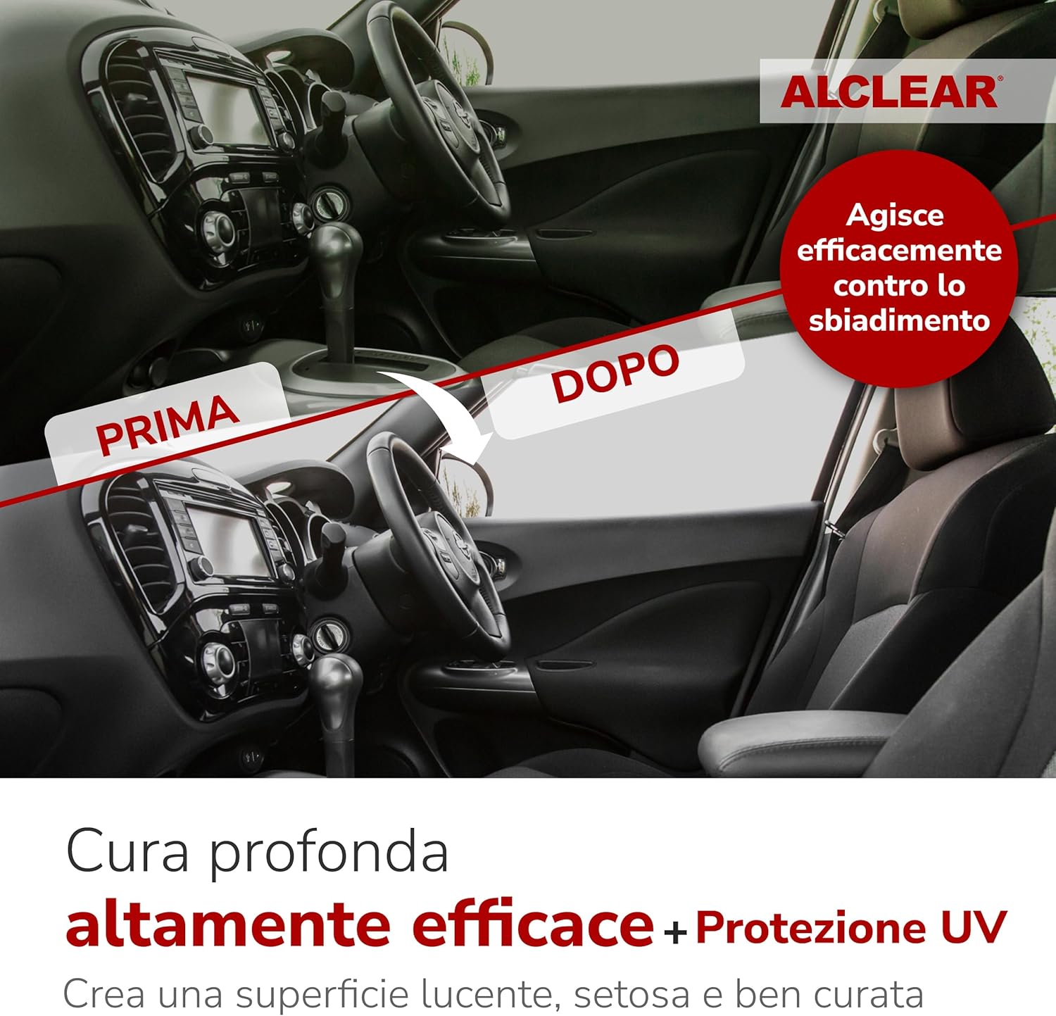 Thumbnail 2 de ALCLEAR 721CP Cura Cruscotto 1000 ml – Lucidante interno per plastica, vinile e pelle (Made in Germany)