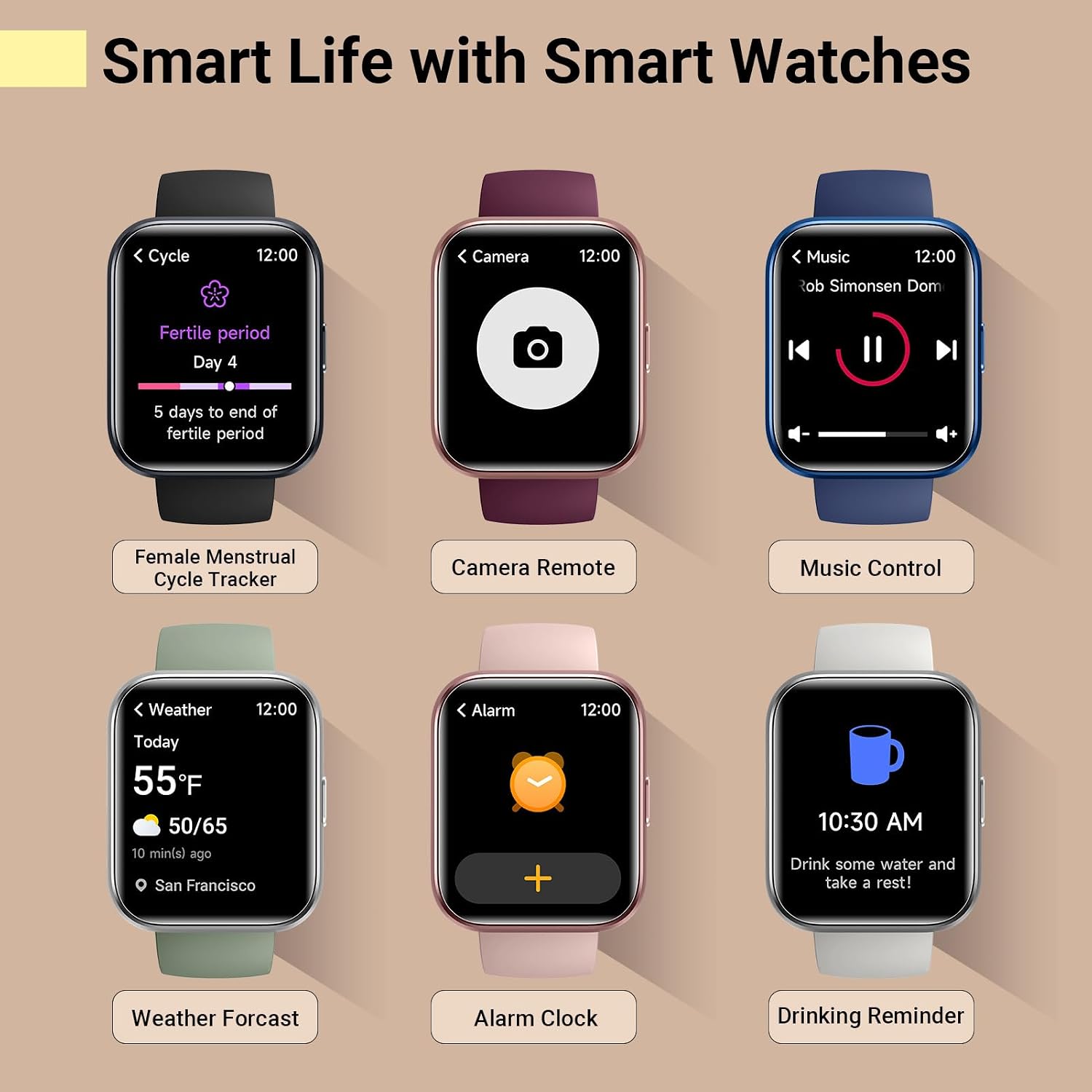 Thumbnail 6 de Fitness Tracker Smartwatch 1.8"