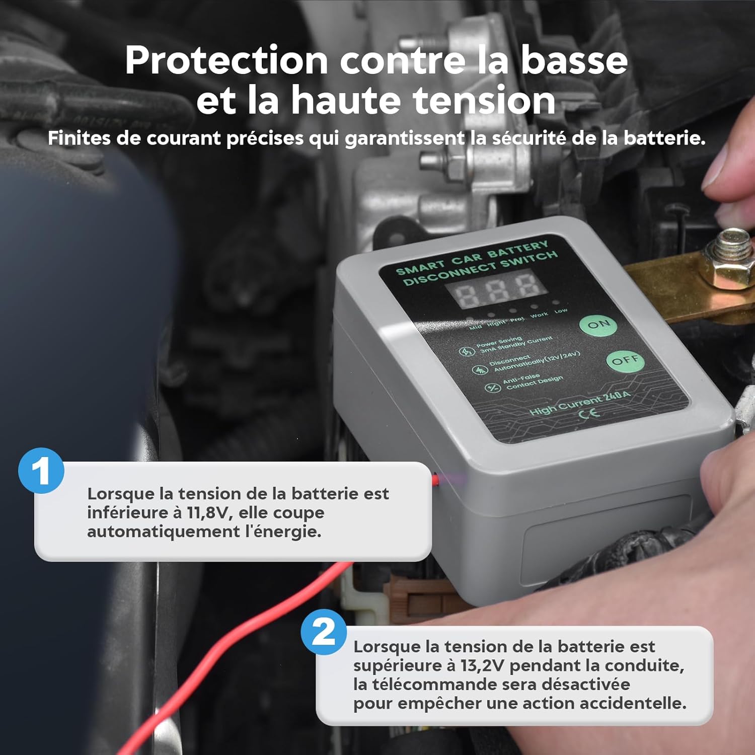 Thumbnail 2 de Mtchavno Stacca Batteria 12V 240A: Interruttore di Isolamento con Telecomando e Antifurto per veicoli