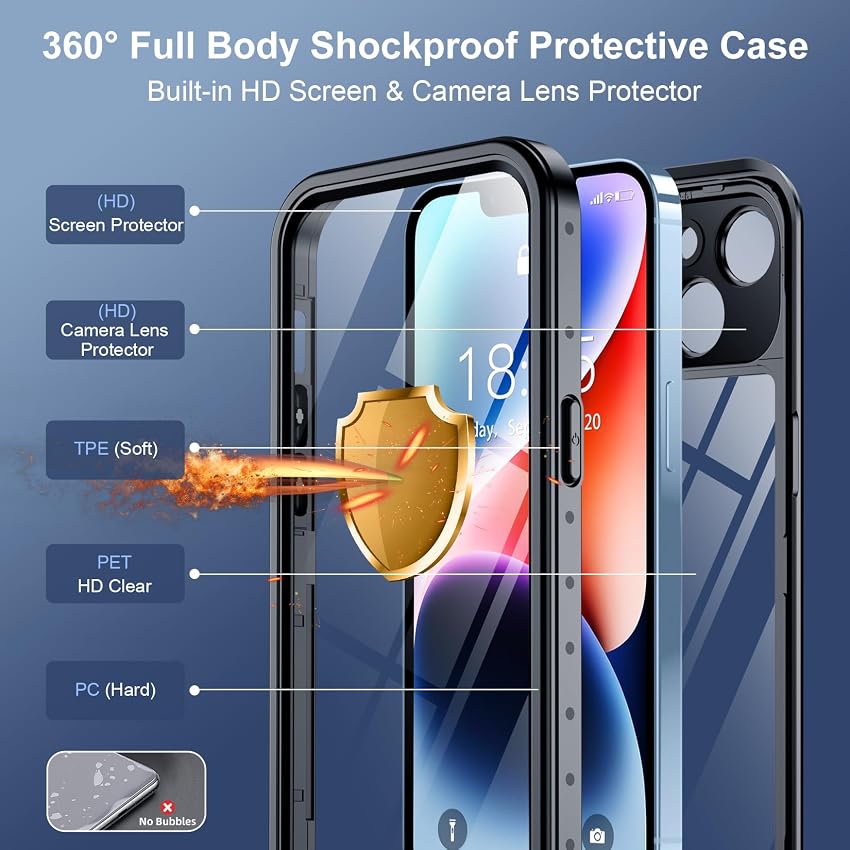 Detalle 2 de SPIDERCASE iPhone 14 Waterproof Case 12FT